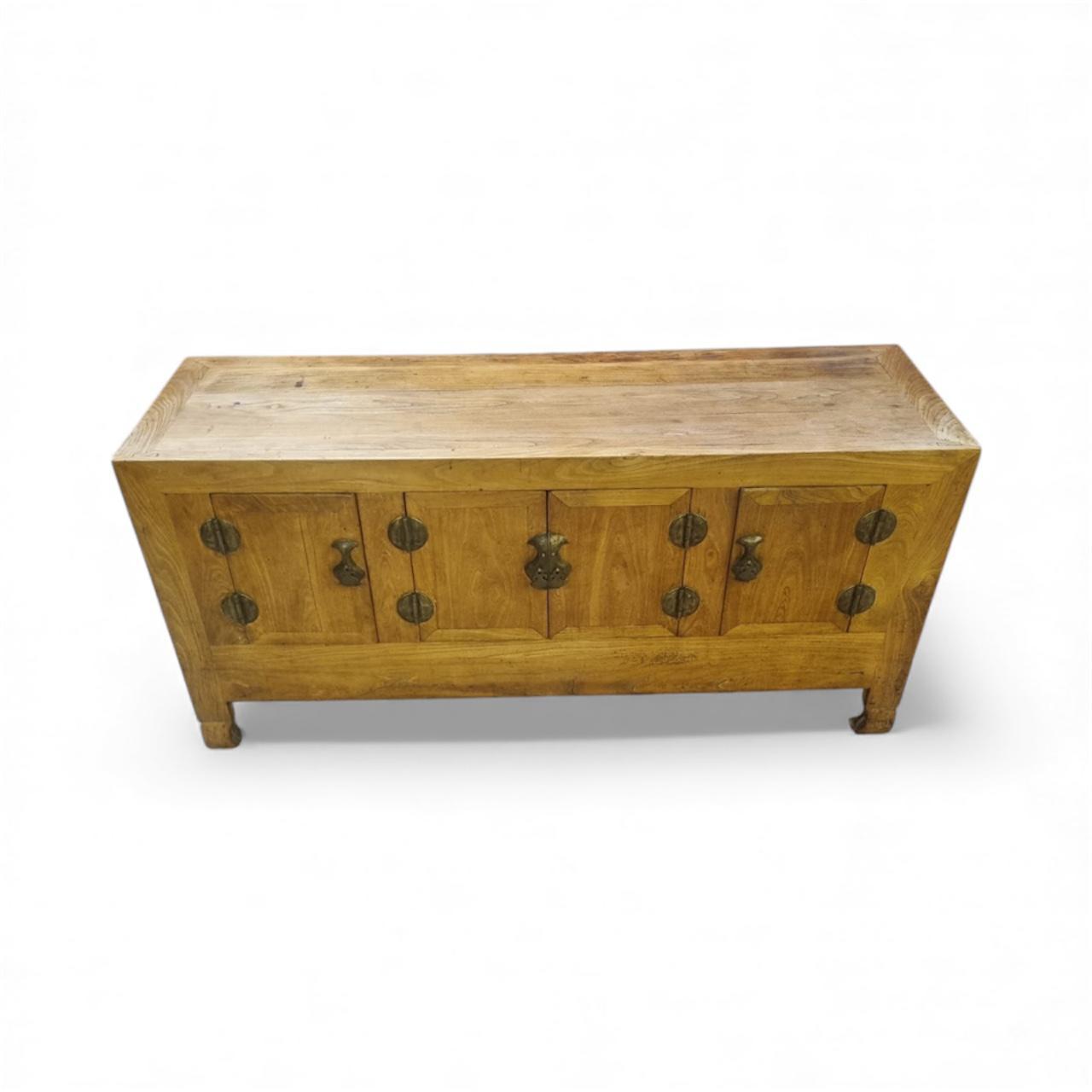 Vintage Wooden Sideboard Oriental Style / Brass Hardware /c 1950 (1 of 12)