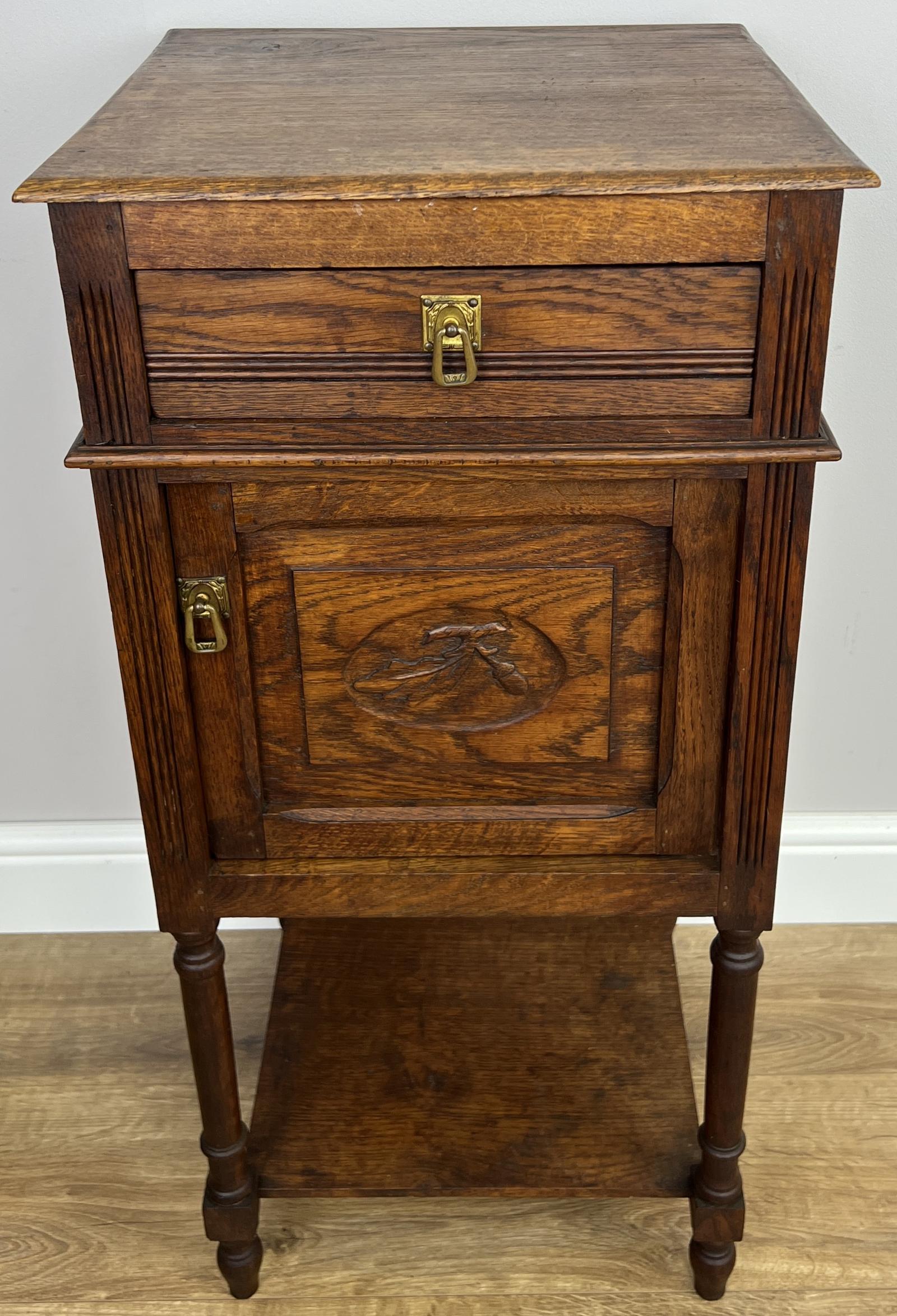 Bedside Table Antique French Style Oak Cabinet Nightstand (1 of 14) Bedside Table Antique French Style Oak Cabinet Nightstand (1 of 14)
