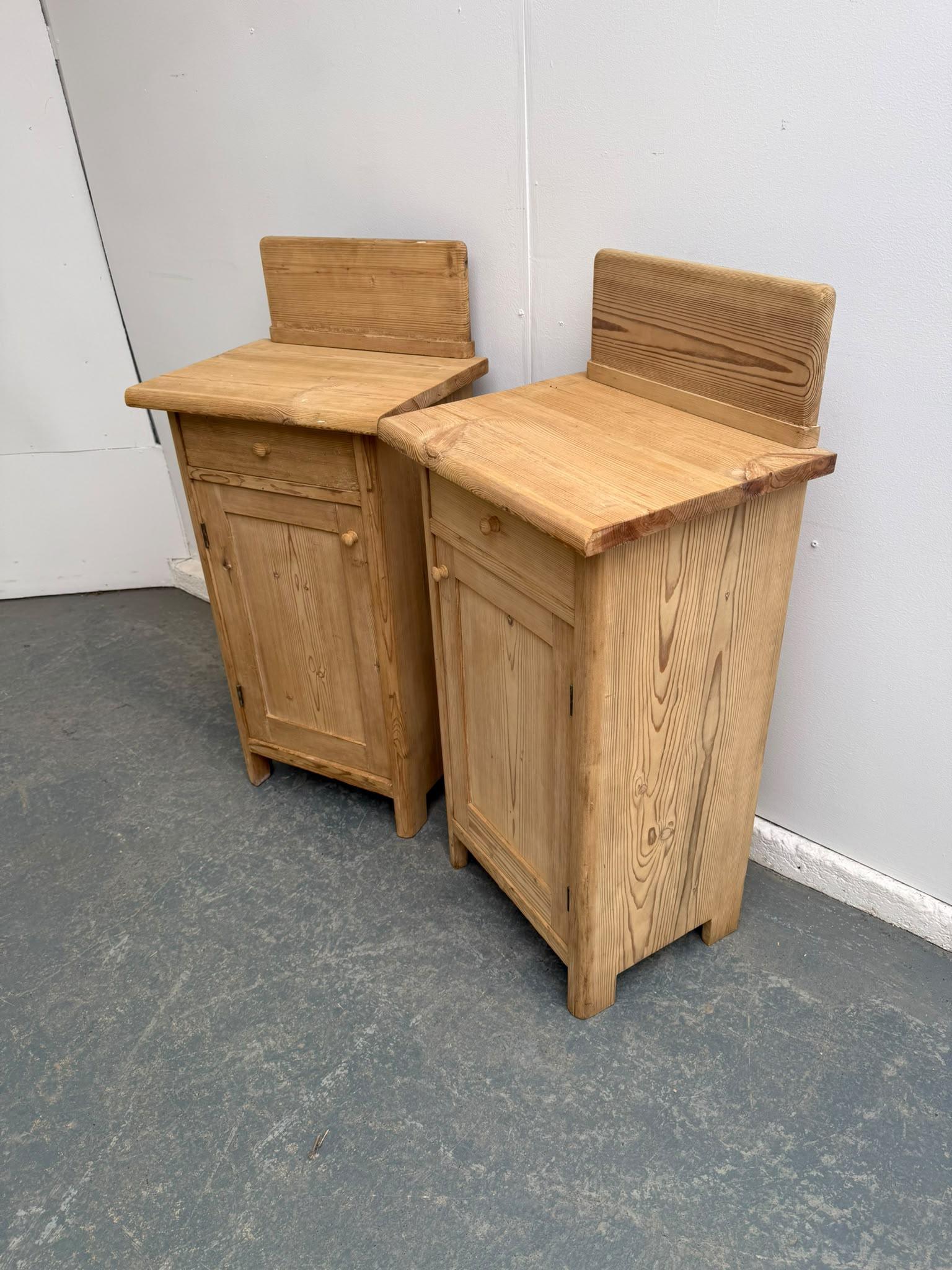 Pair of Antique Pine Victorian Upstand Bedside Cabinets to wax / paint (1 of 9) Pair of Antique Pine Victorian Upstand Bedside Cabinets to wax / paint (1 of 9)
