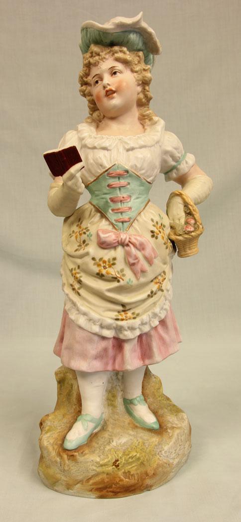 Antique Large Bisque Figurine of Young Girl (1 of 12)