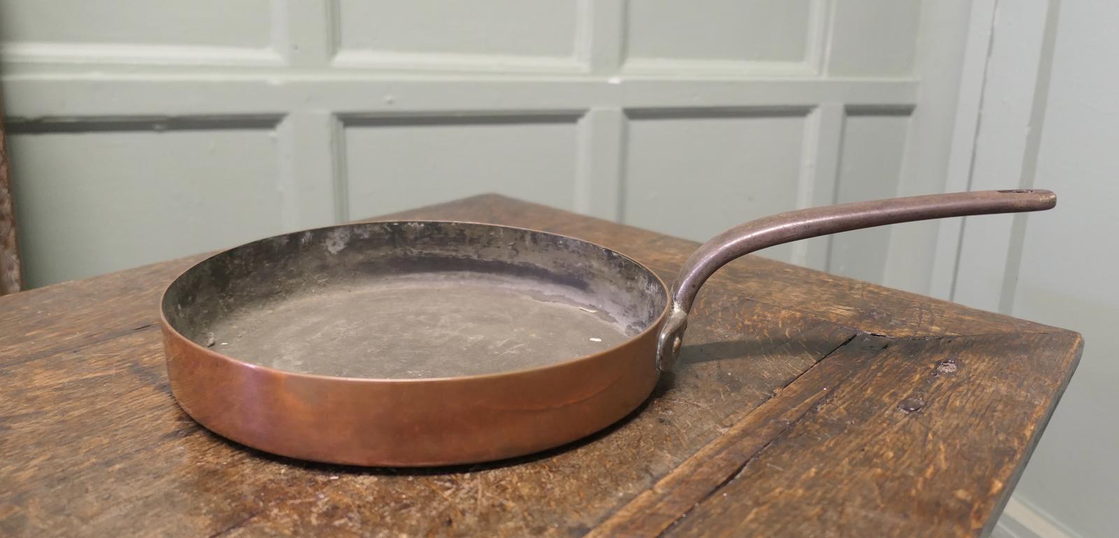 Large 19th Century Copper Frying Pan (1 of 5)