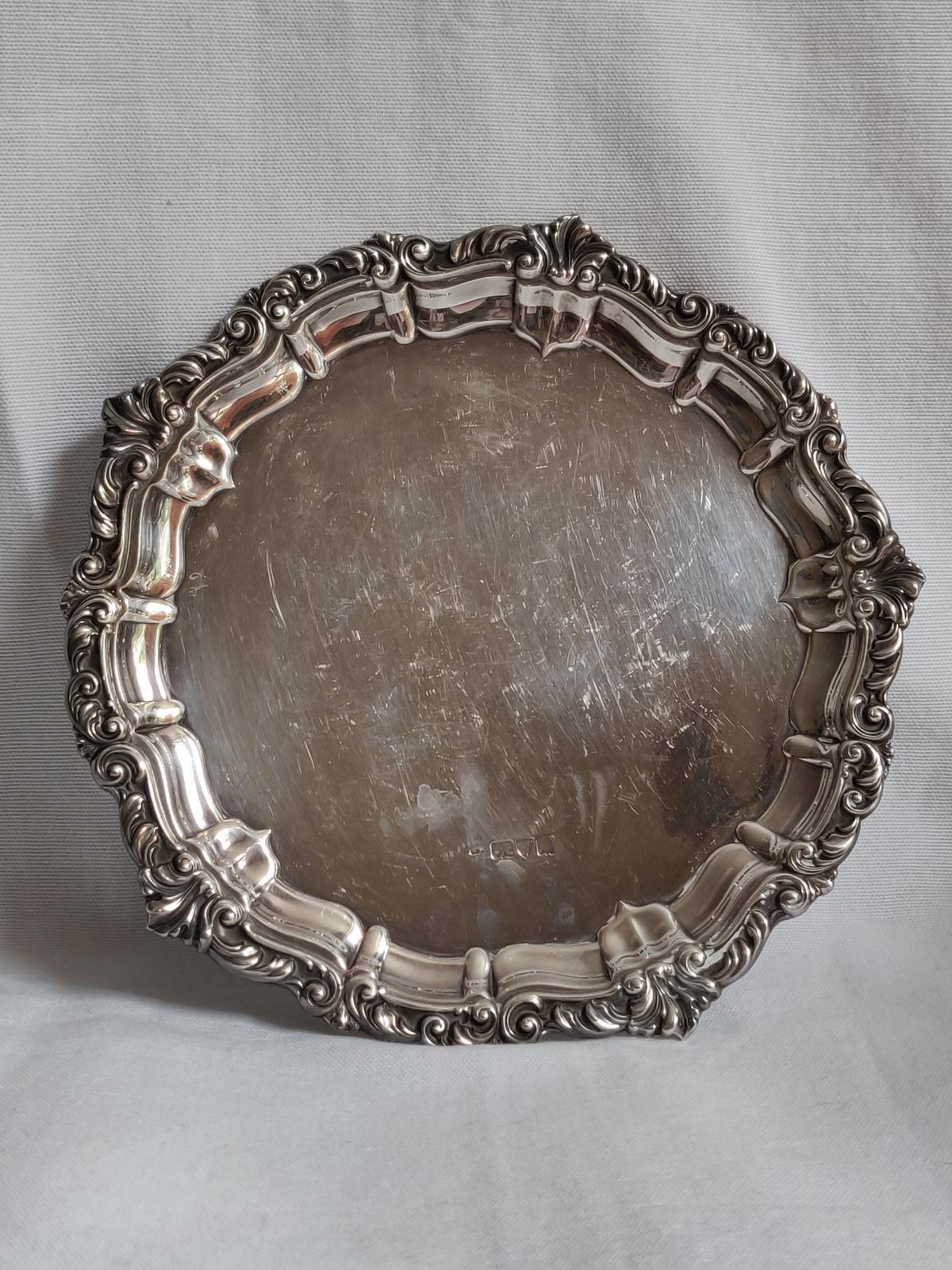 Antique Sterling Silver Tray by William Neale, Chester c.1910 (1 of 4)