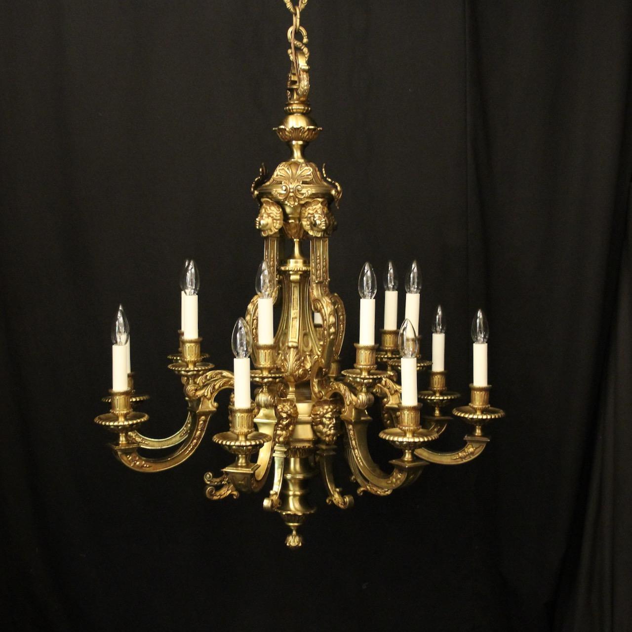 French Gilded Bronze 16 Light Chandelier (1 of 10)