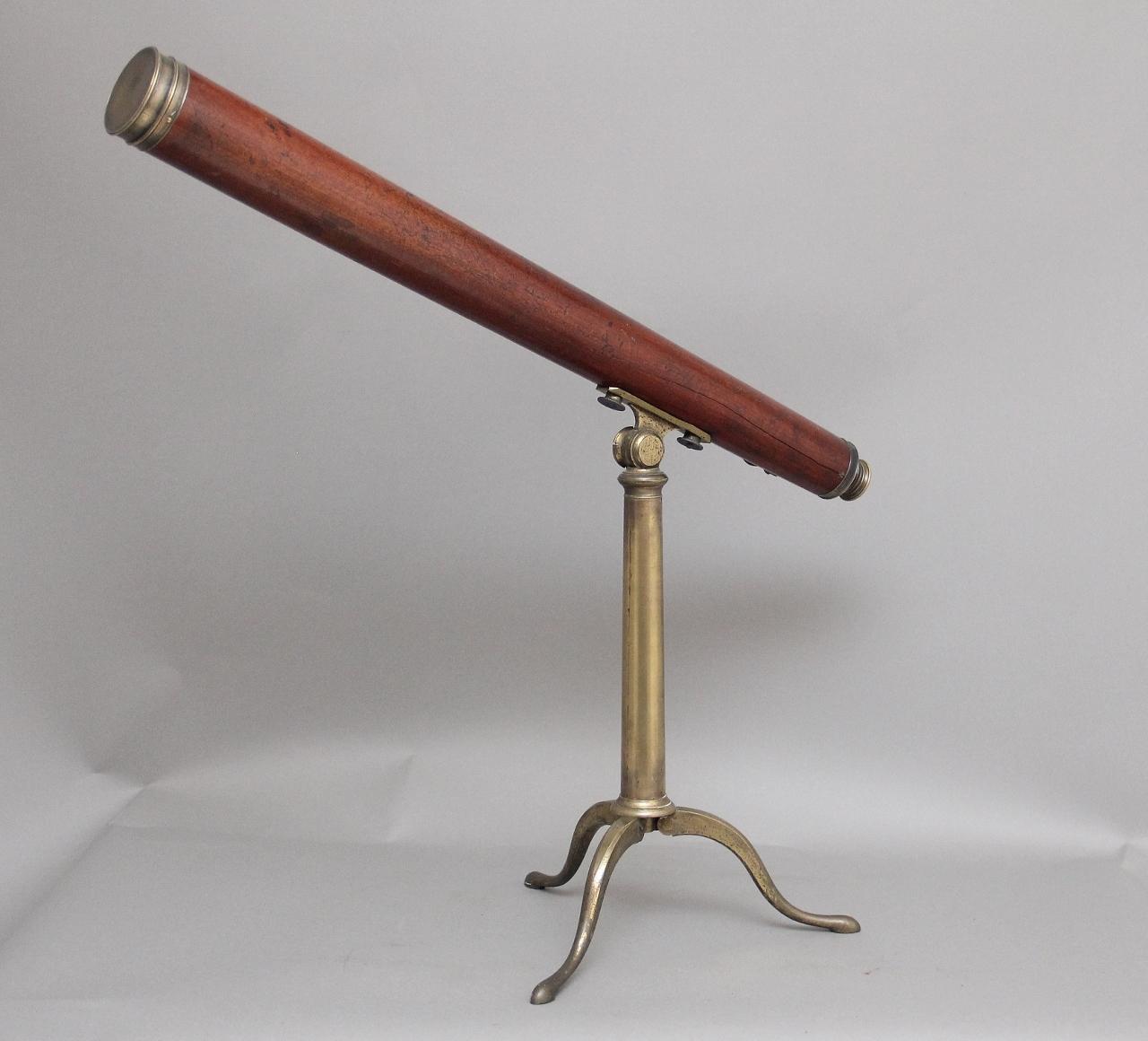18th Century Mahogany & Brass Telescope by Nairne & Blunt of London (1 of 14)