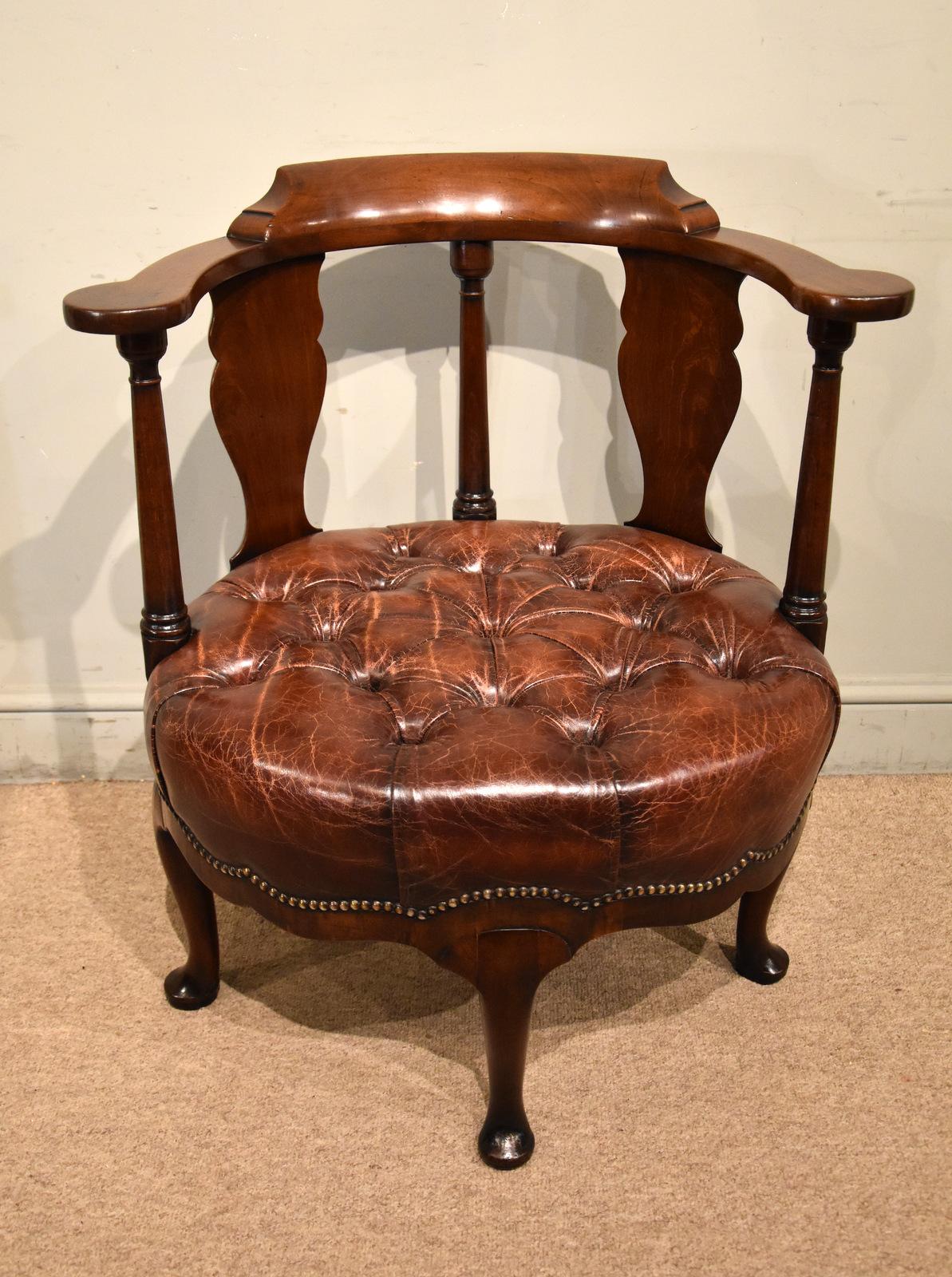 George II Mahogany Desk Chair (1 of 9)