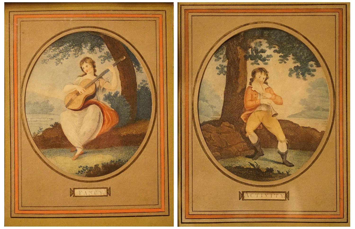 Pair of Coloured Stippled Engravings (1 of 1) Pair of Coloured Stippled Engravings (1 of 1)