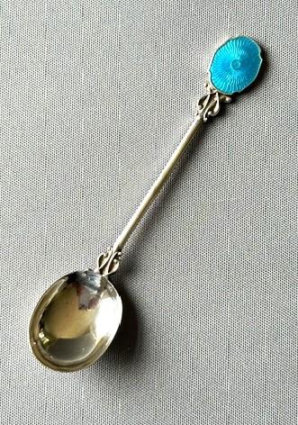 Enamel & Silver Demi-Tasse Spoon (1 of 5)