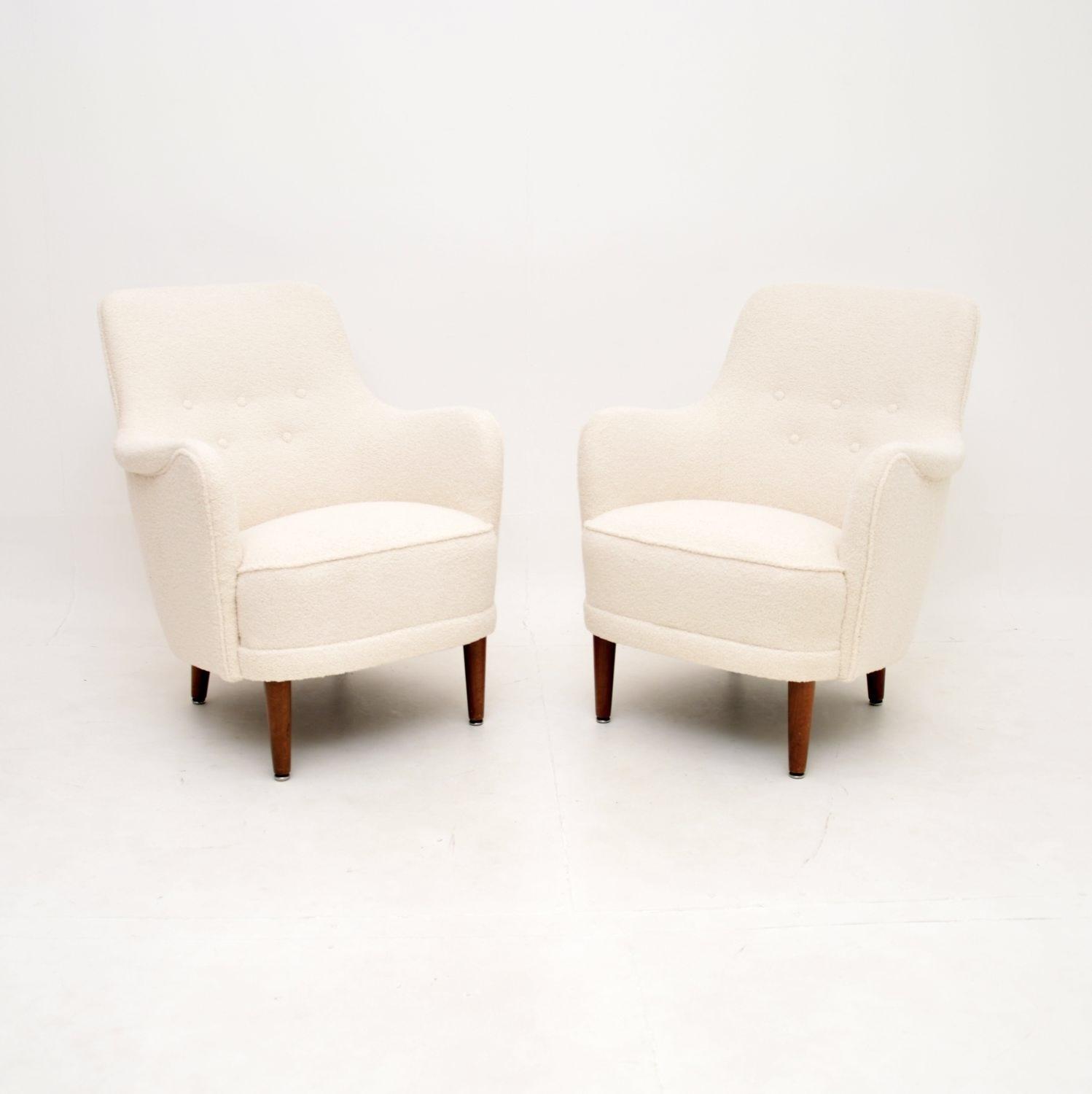 Pair of Vintage Swedish Samsas Armchairs by Carl Malmsten (1 of 6)