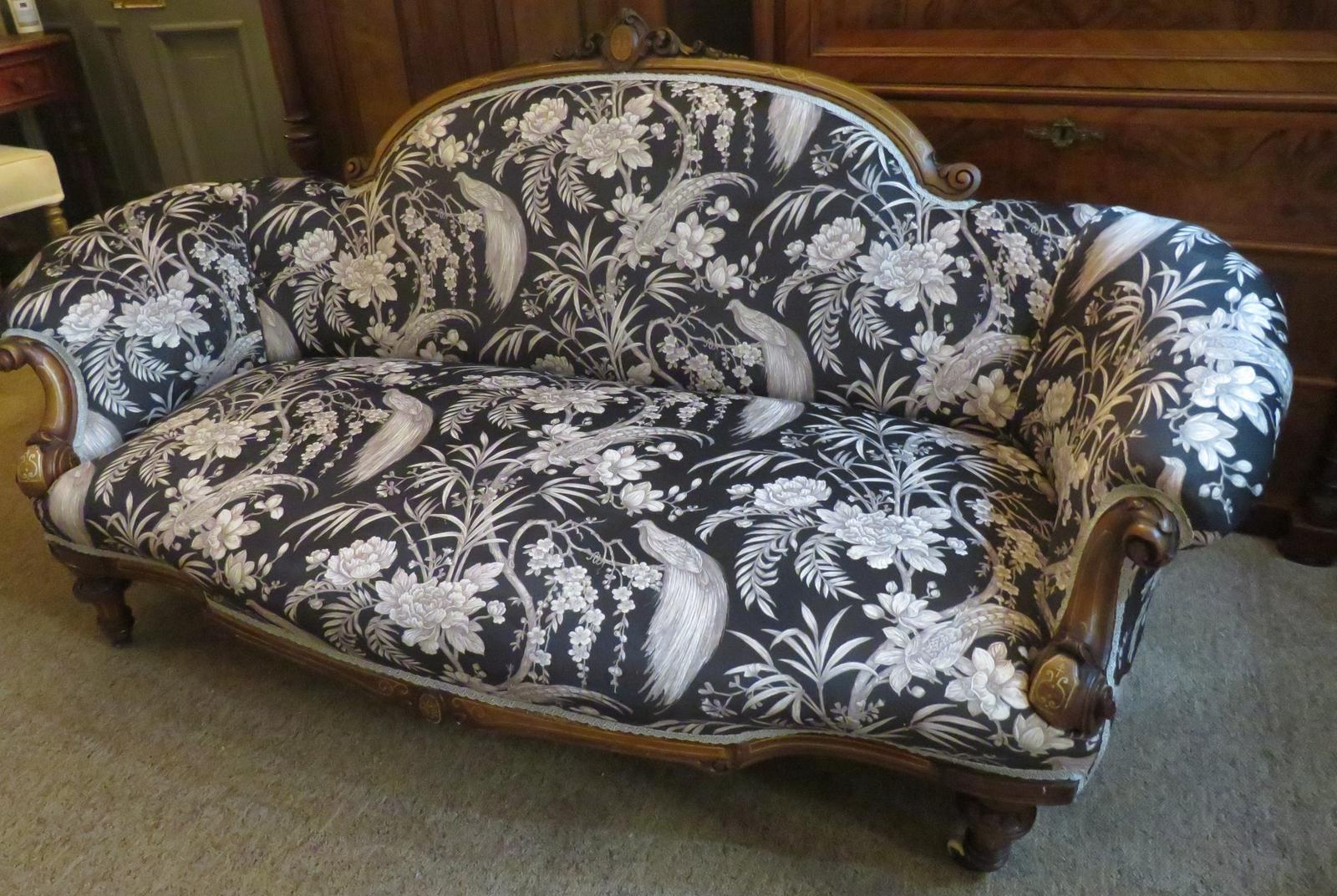 Stunning Inlaid Victorian Sofa Fresh from the Workshop (1 of 8)