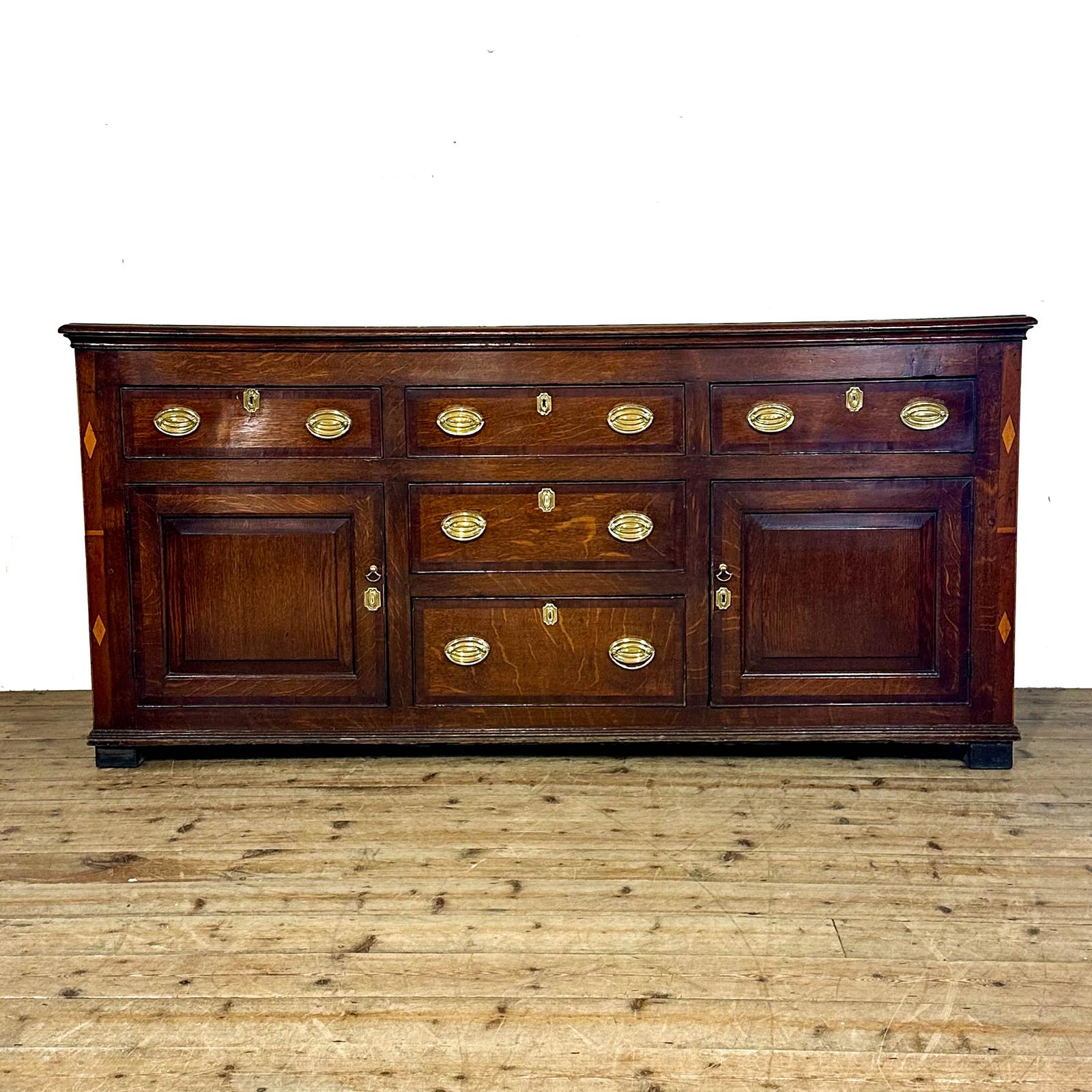 Antique Georgian Oak Dresser Base (1 of 8) Antique Georgian Oak Dresser Base (1 of 8)