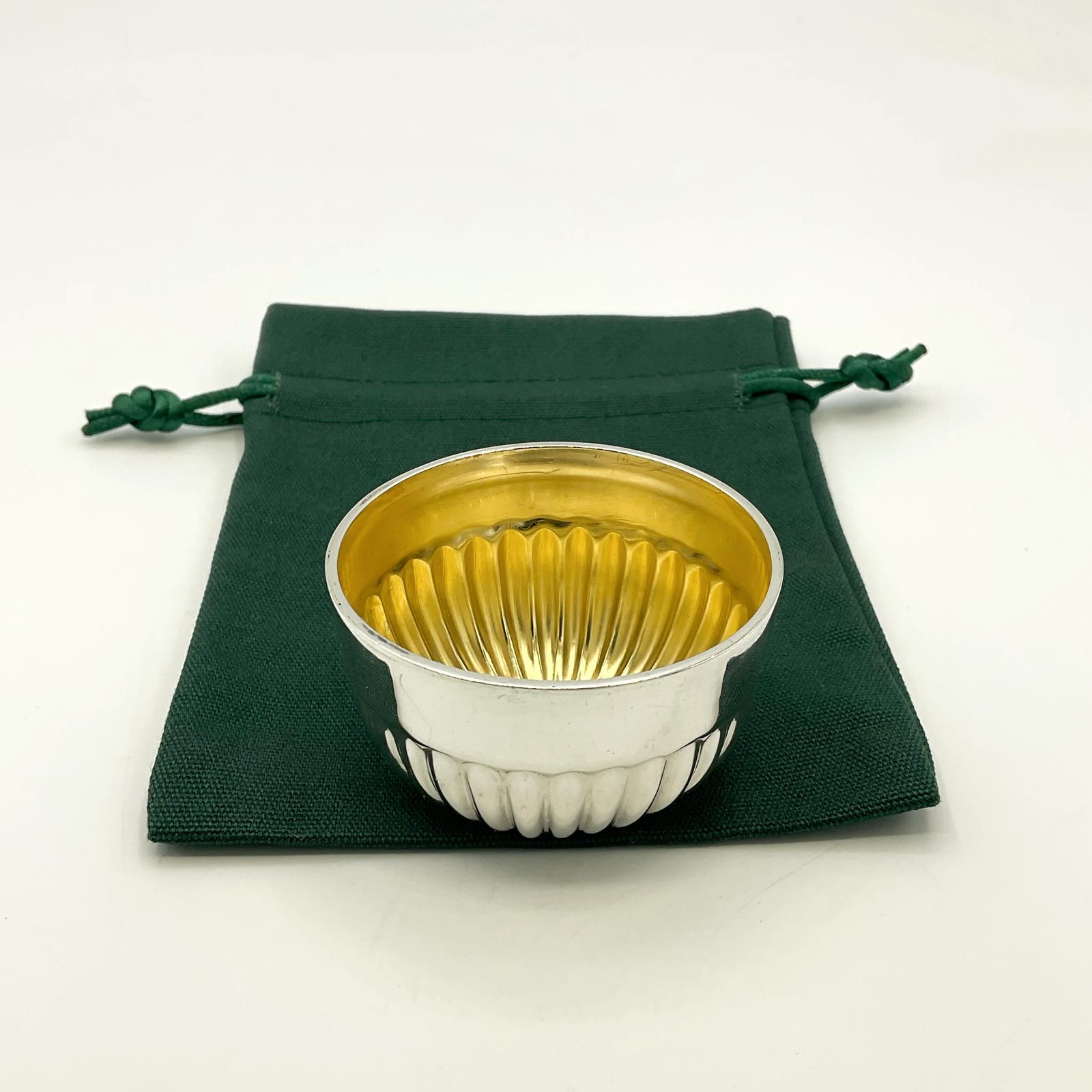 Antique 1887 Gilded Solid Silver Salt (1 of 10)