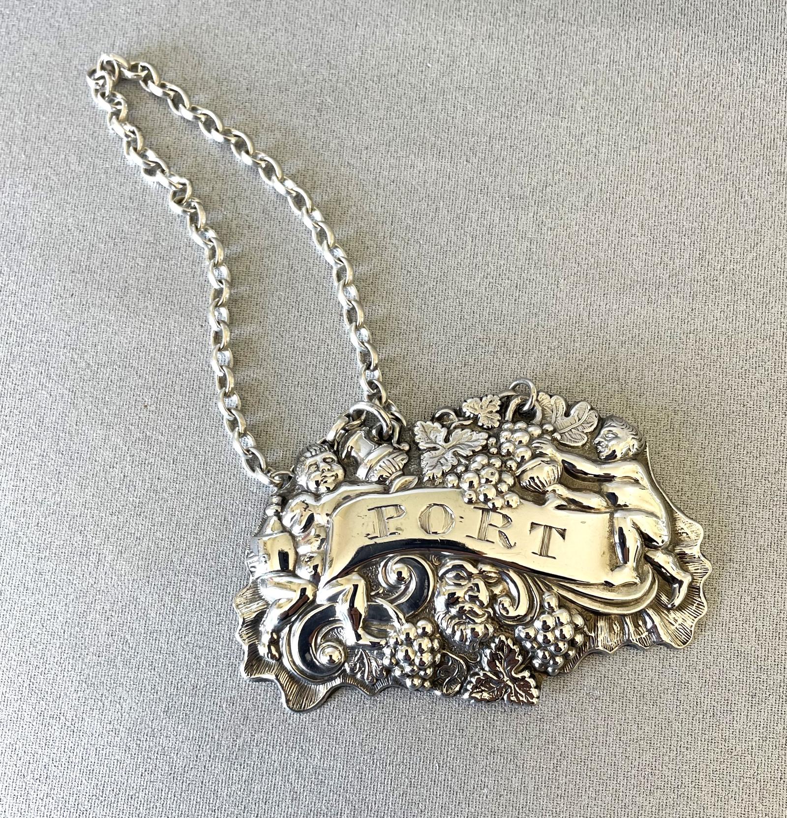 Extremely Rare Early Sheffield Hallmarked Silver Port Label (1 of 4) Extremely Rare Early Sheffield Hallmarked Silver Port Label (1 of 4)