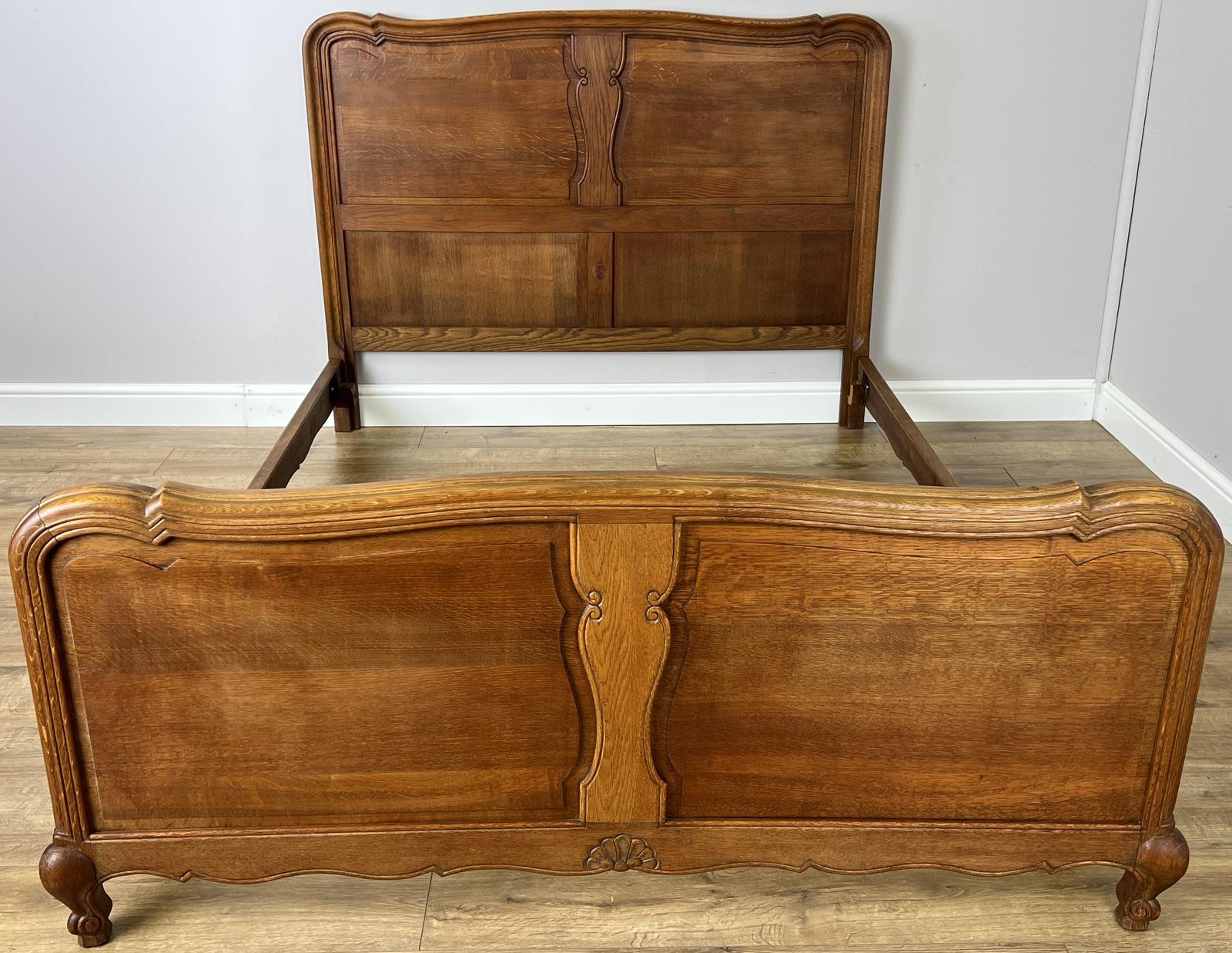 Bed Vintage French Style Double Bed Frame Oak Headboard (1 of 10) Bed Vintage French Style Double Bed Frame Oak Headboard (1 of 10)