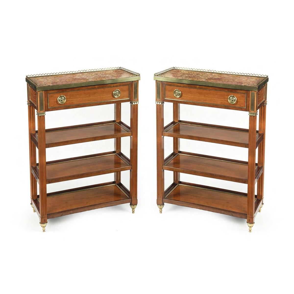 Pair of Napoleon III Satinwood Side Tables or Bedside Tables (1 of 12)