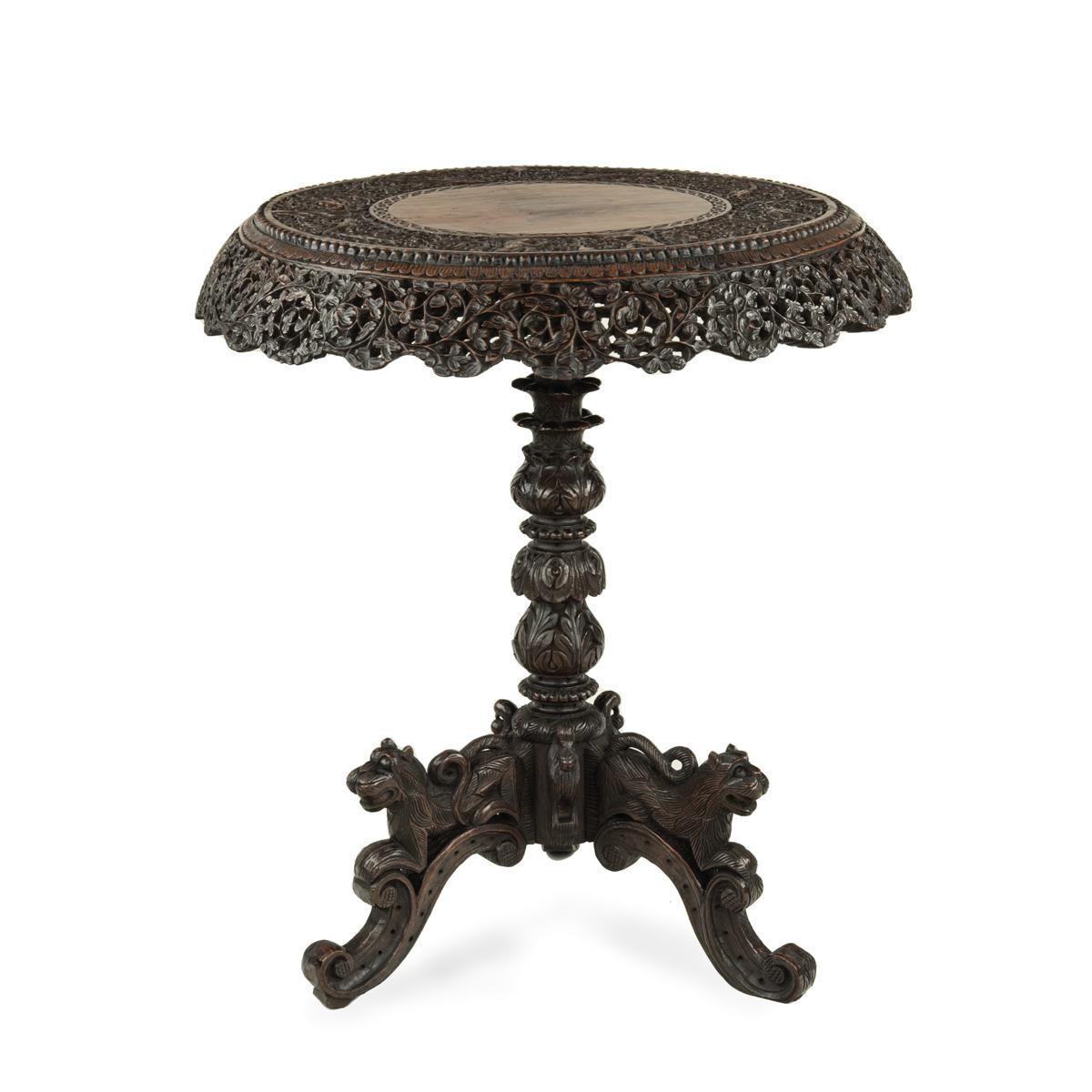 Anglo Indian Padouk Side Table (1 of 6)