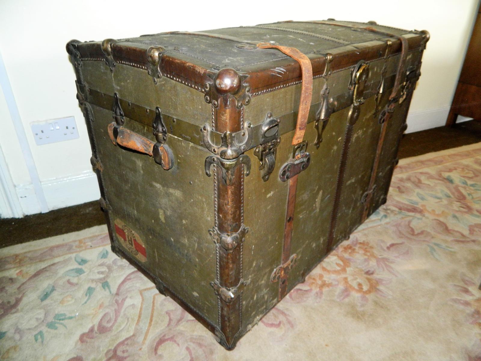 Large Travelling Trunk - Cunard Label (1 of 6)