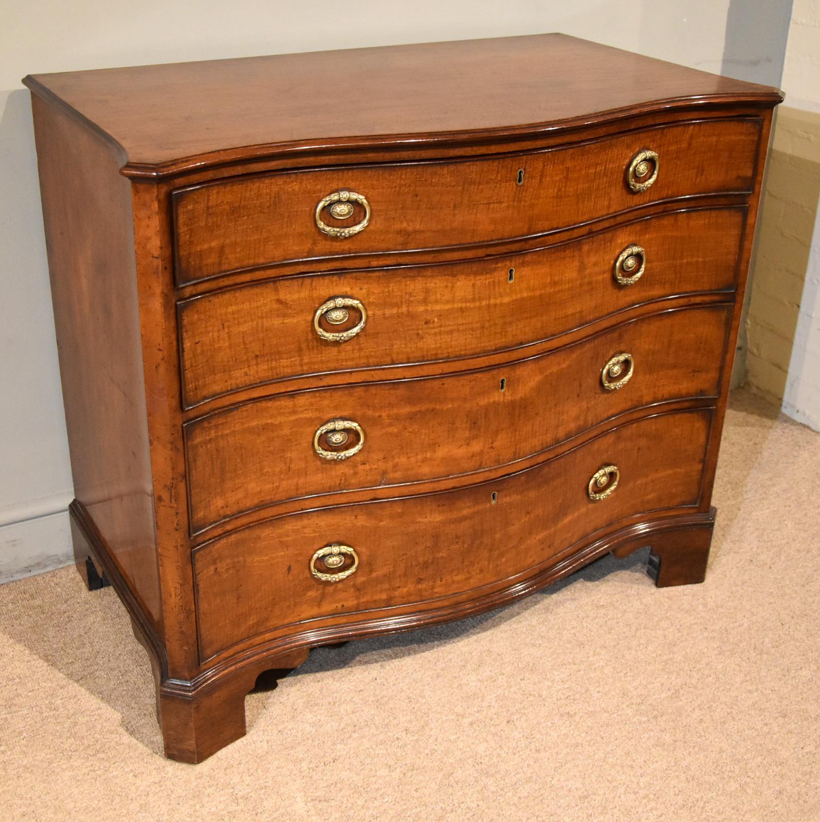 George III Serpentine Mahogany Chest of Drawers (1 of 10)