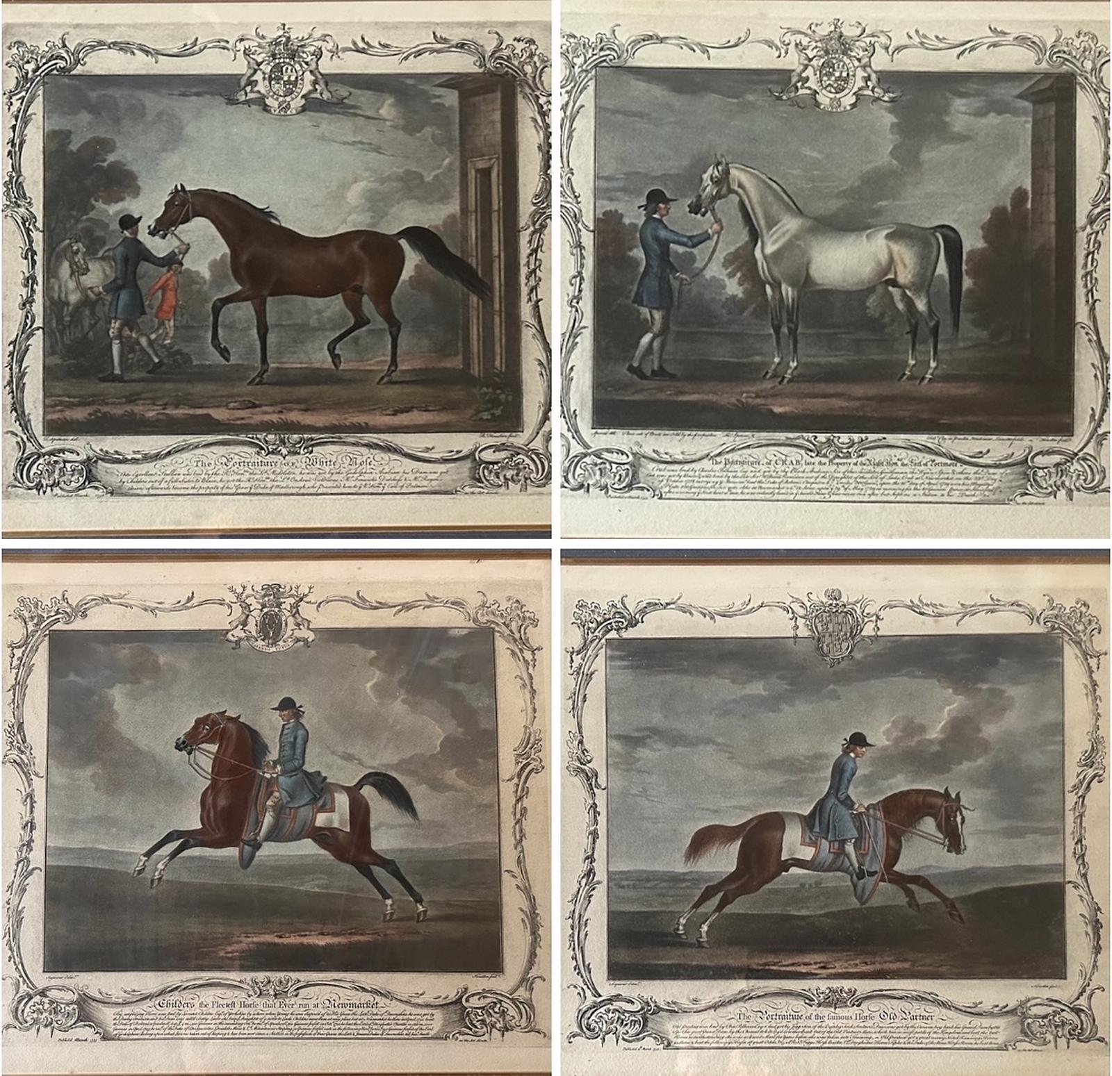 After James Seymour Four Highly Decorative Prints of 18th Century Racehorses (1 of 10) After James Seymour Four Highly Decorative Prints of 18th Century Racehorses (1 of 10)