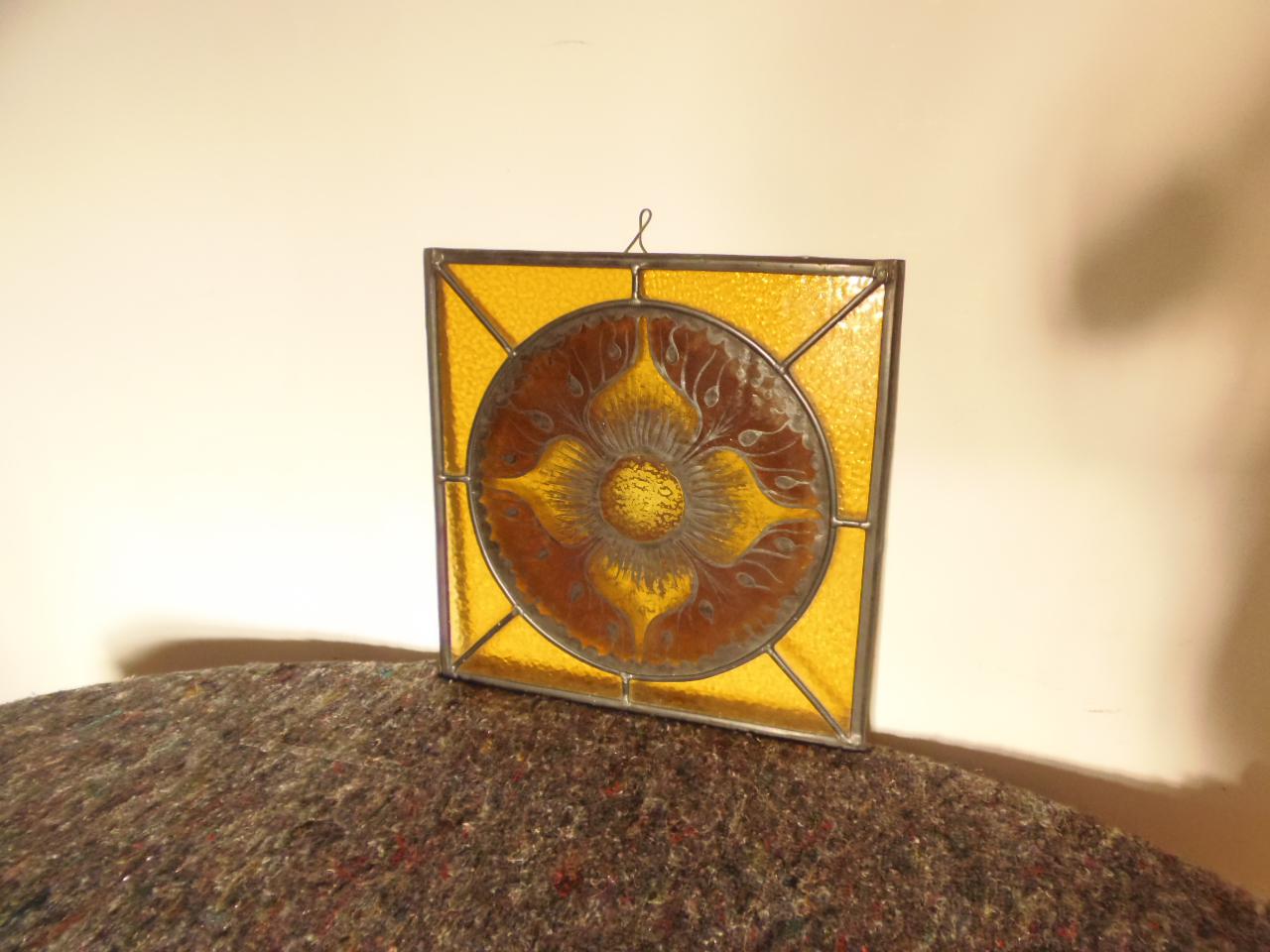 Arts and Crafts Leaded Glass Amber Panel (1 of 11) Arts and Crafts Leaded Glass Amber Panel (1 of 11)