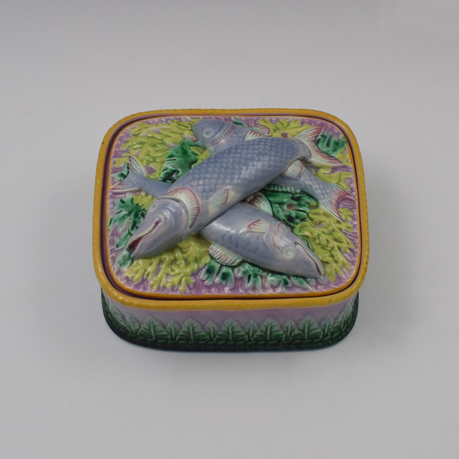 Victorian George Jones Majolica Sardine Box c.1875 (1 of 14) Victorian George Jones Majolica Sardine Box c.1875 (1 of 14)