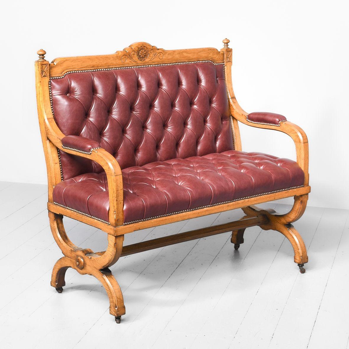 Oak Framed 2 Seater Sofa (1 of 10)