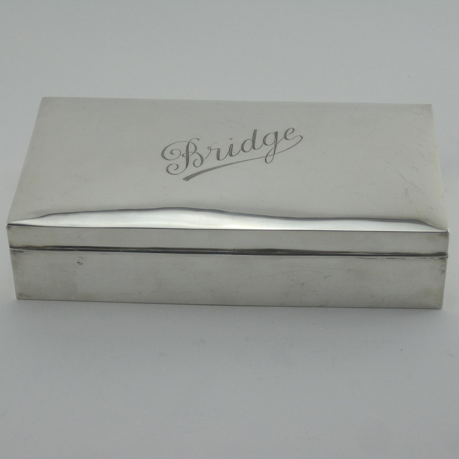 Very Smart Rectangular Sterling Silver Bridge Box (1 of 8)