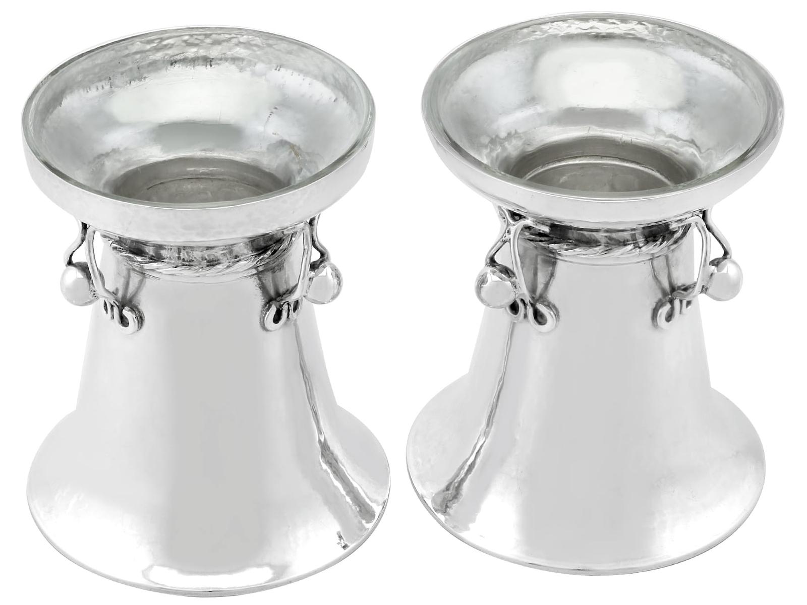 Antique Arts & Crafts Style Sterling Silver Vases by Omar Ramsden (1 of 10) Antique Arts & Crafts Style Sterling Silver Vases by Omar Ramsden (1 of 10)
