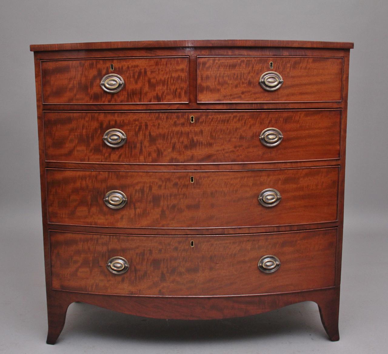 19th Century Mahogany Bowfronted Chest (1 of 10) 19th Century Mahogany Bowfronted Chest (1 of 10)