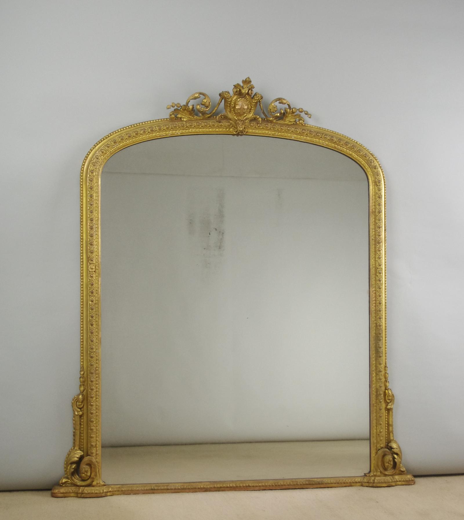Victorian Gilt Arch Top Overmantle Mirror (1 of 9)