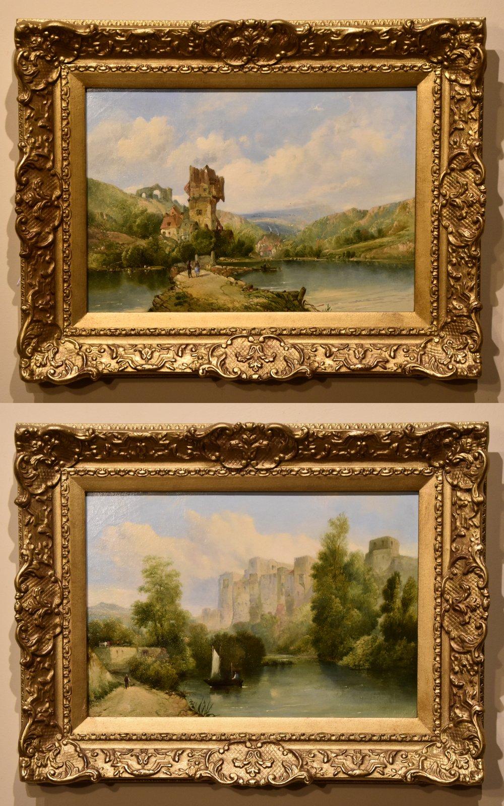 Oil Painting Pair by Alfred Henry Vickers "Continental Views" (1 of 5)
