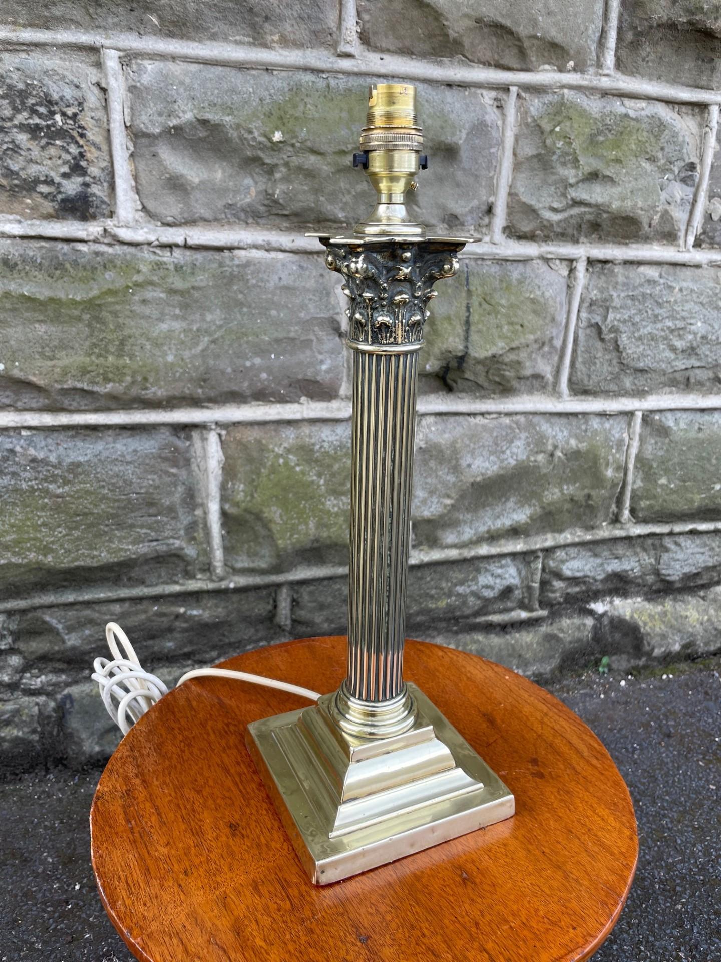 Antique Brass Corinthian Column Table Lamp (1 of 7) Antique Brass Corinthian Column Table Lamp (1 of 7)