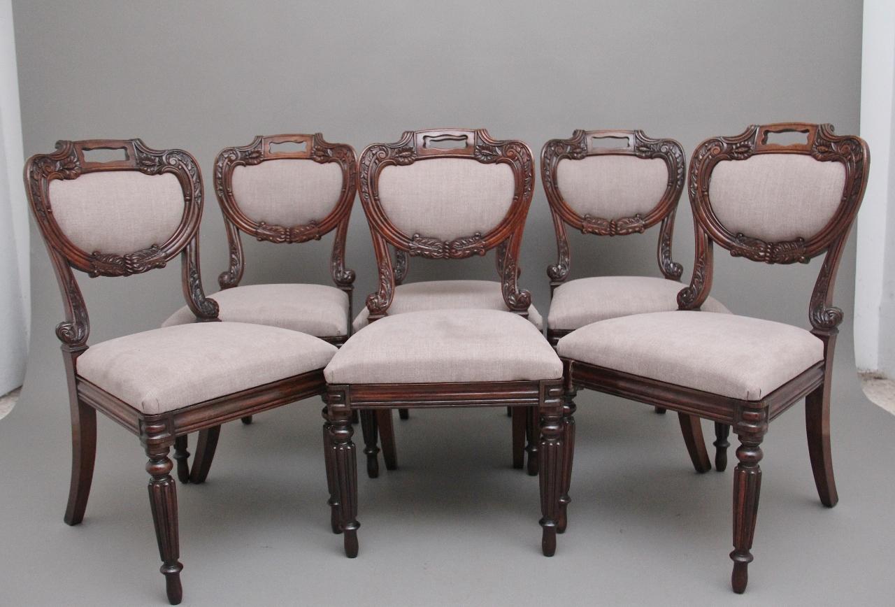 Set of Six Anglo Indian Rosewood Dining Chairs (1 of 11)