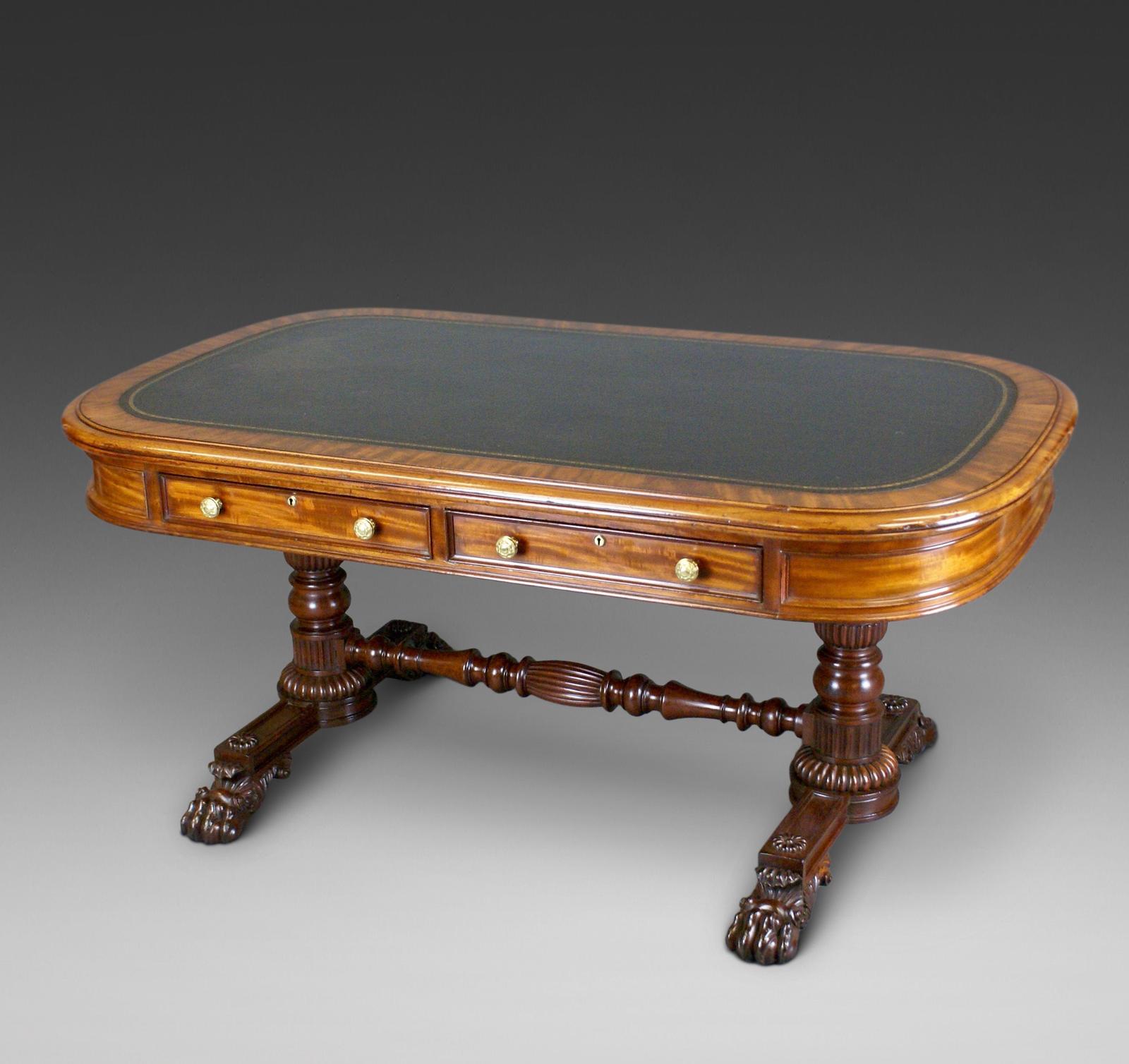 An Imposing Regency Mahogany Library Writing Table (1 of 8) An Imposing Regency Mahogany Library Writing Table (1 of 8)