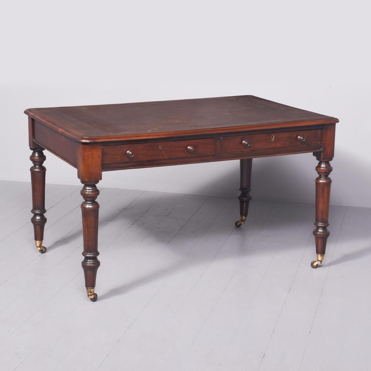 Quality William IV Mahogany Free-standing Partners Writing Table (1 of 9) Quality William IV Mahogany Free-standing Partners Writing Table (1 of 9)