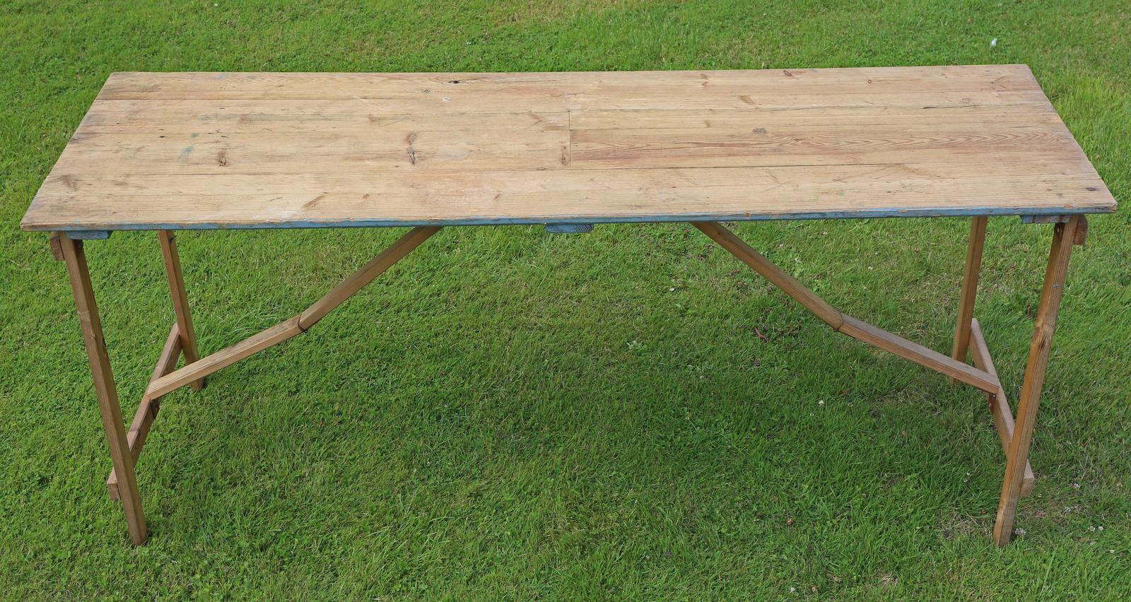 Vintage Trestle 6' Kitchen Refectory Garden Dining Table (1 of 3)