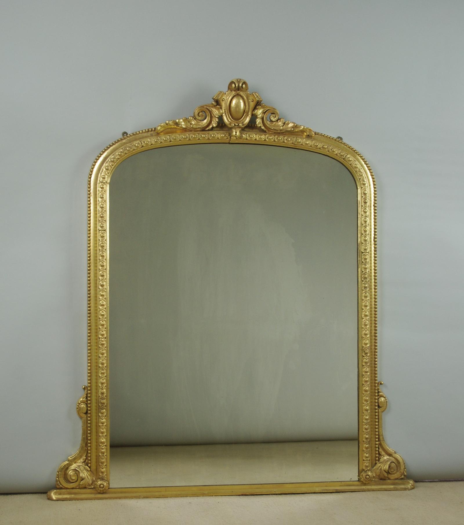 Victorian Gilt Arch Top Overmantle Mirror (1 of 9)