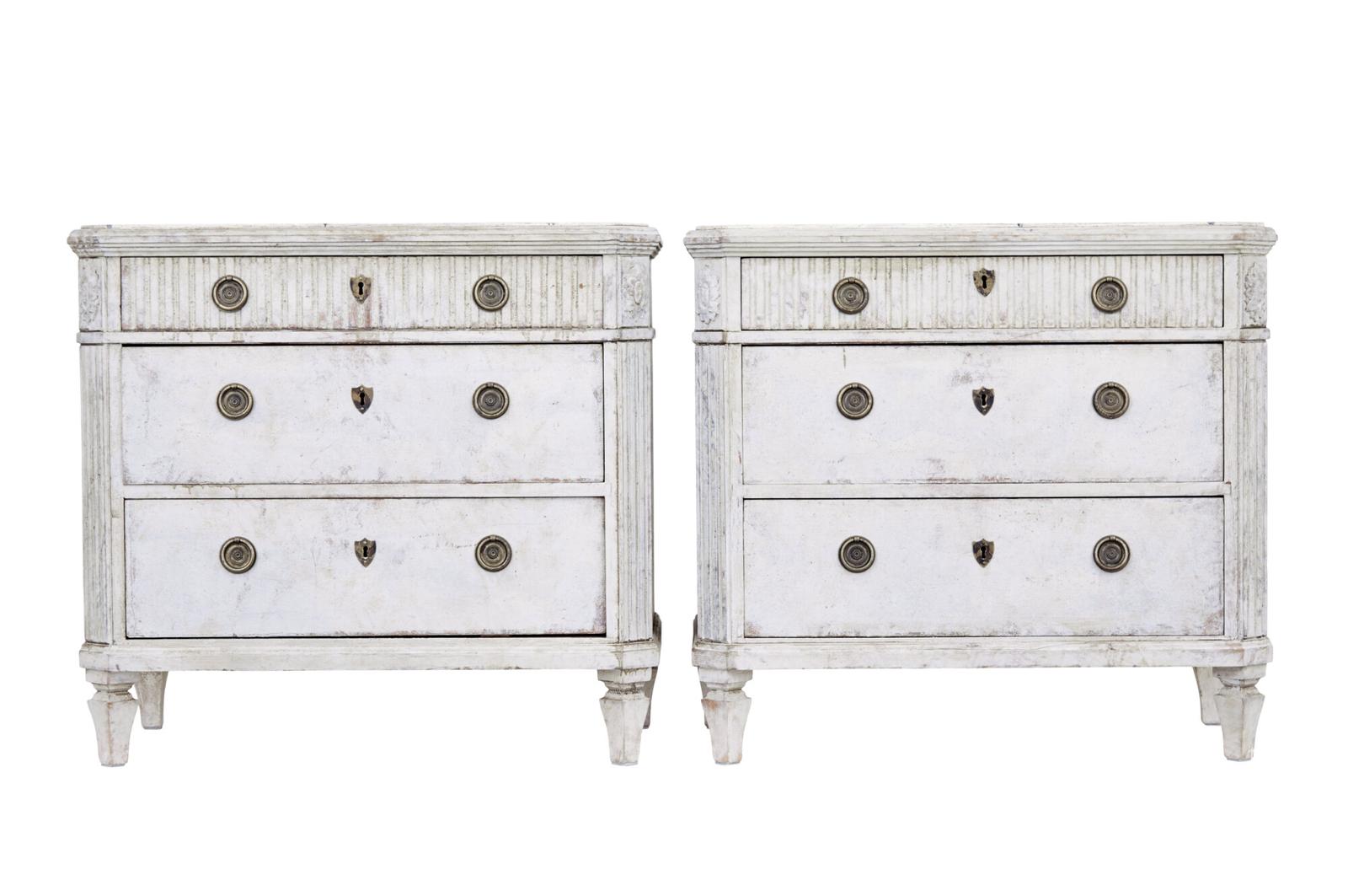 Pair of 19th Century Painted Chest of Drawers (1 of 10) Pair of 19th Century Painted Chest of Drawers (1 of 10)