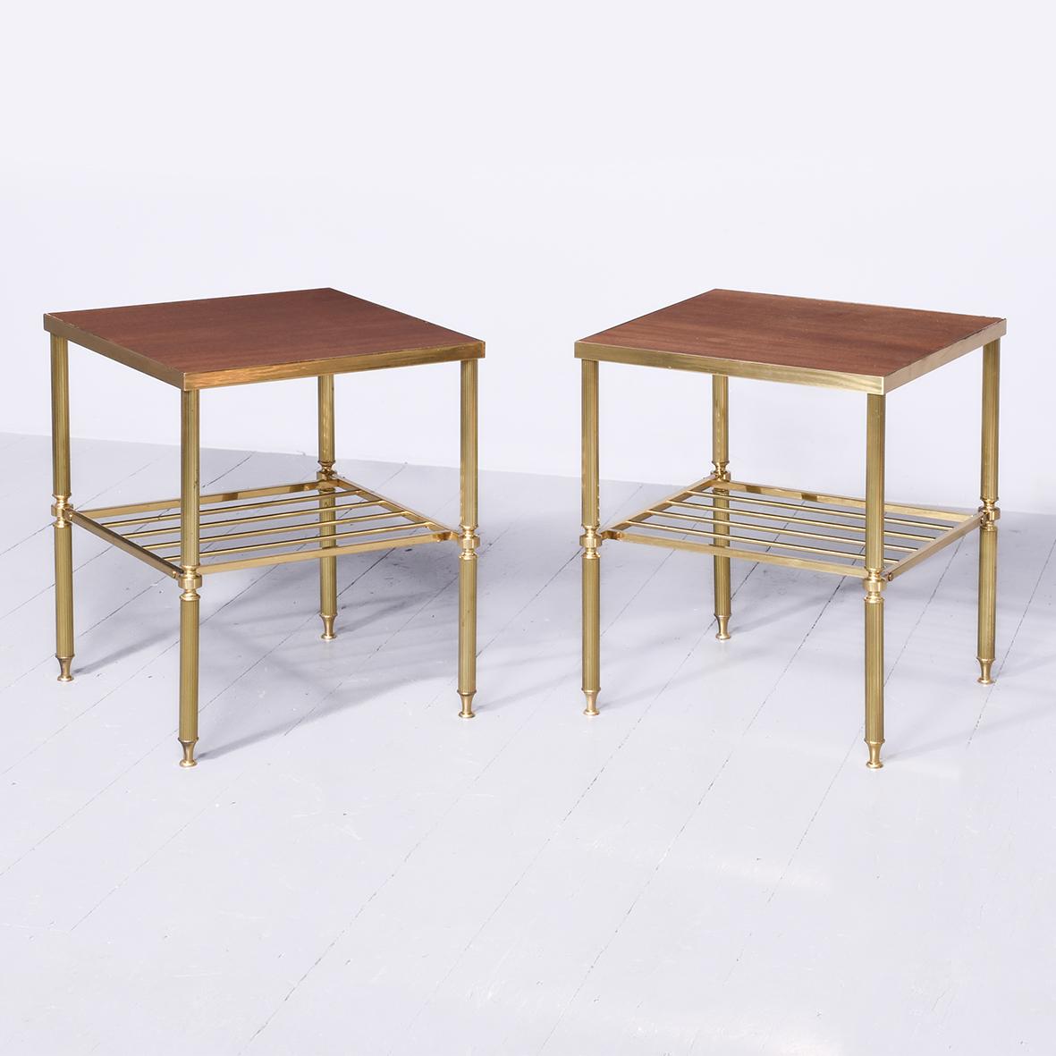 Pair of Mid-century Two Tier Tables (1 of 6)