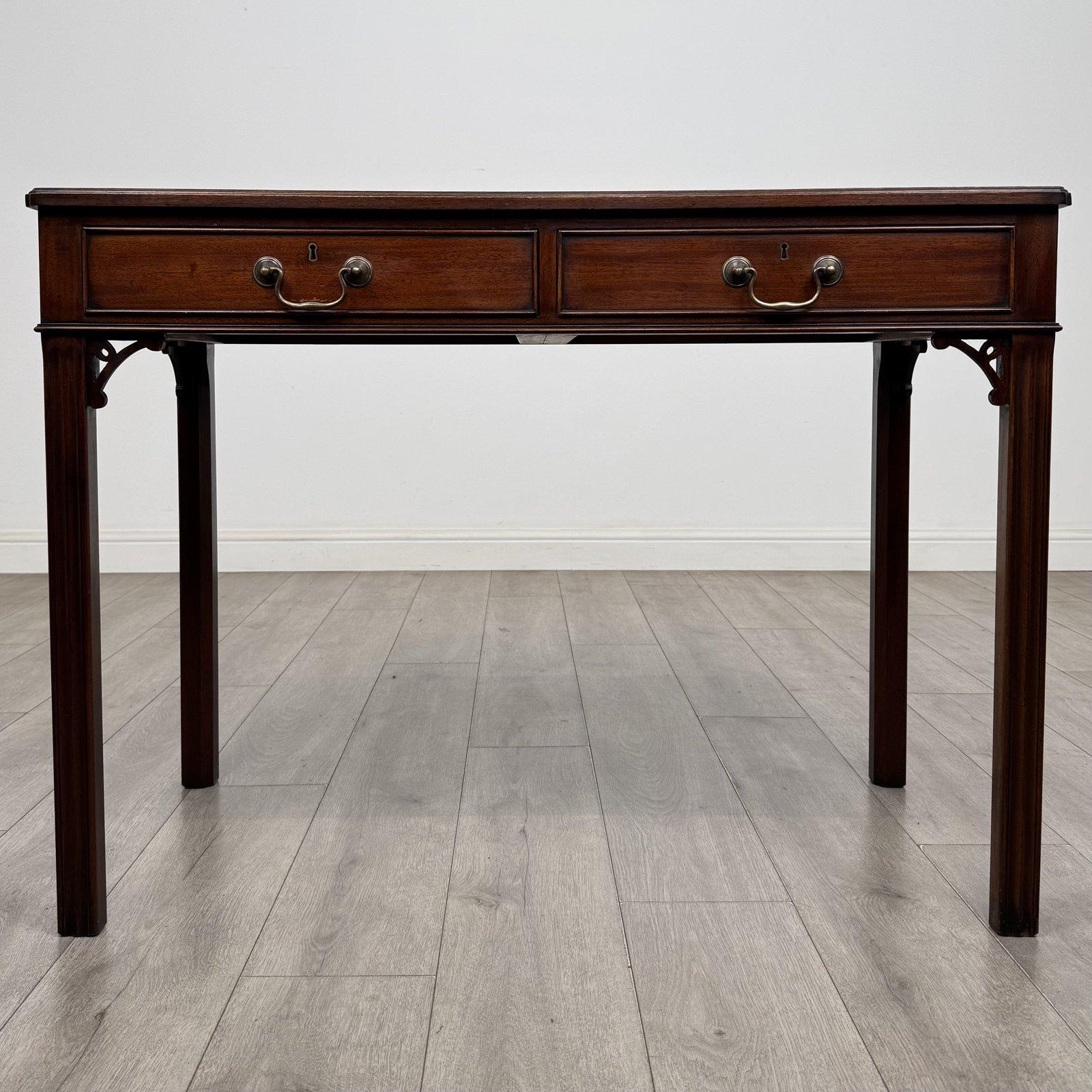 Vintage Mahogany Writing Desk | Chippendale Style Fretwork Brackets | AF-6739 (1 of 11) Vintage Mahogany Writing Desk | Chippendale Style Fretwork Brackets | AF-6739 (1 of 11)