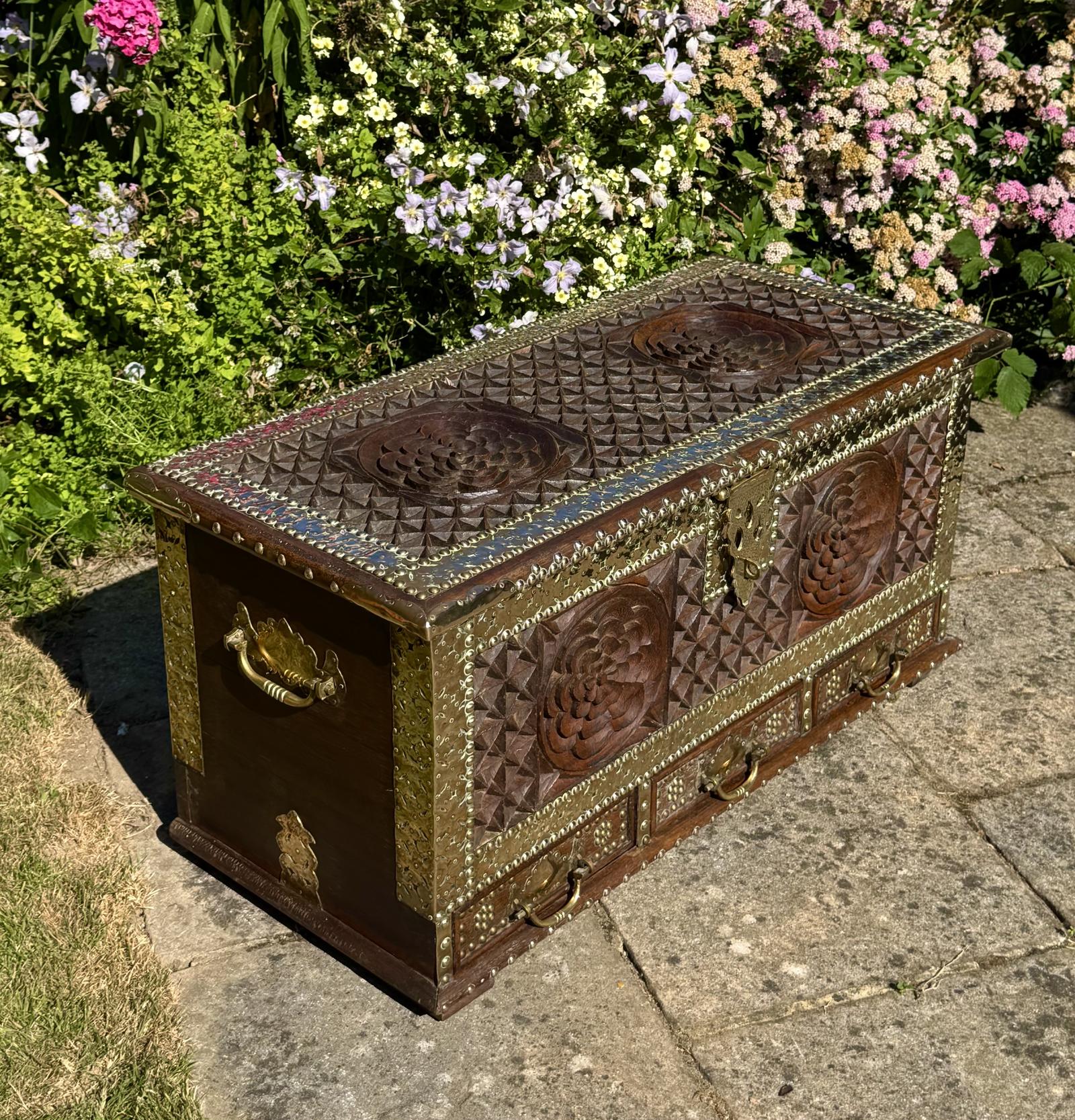 Antique Teak Zanzibar Chest with Two Secret Drawers (1 of 10) Antique Teak Zanzibar Chest with Two Secret Drawers (1 of 10)