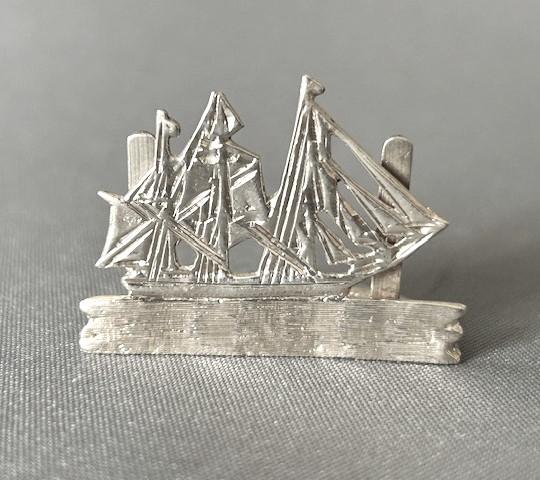 Rare Edwardian Silver Schooner Menu Holder (1 of 6) Rare Edwardian Silver Schooner Menu Holder (1 of 6)