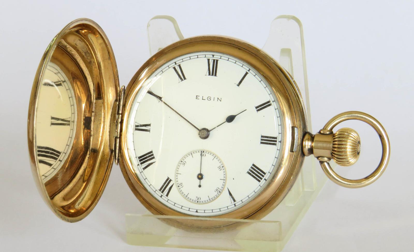 Pocket Watch : Antique Elgin Full Hunter Pocket Watch, 1911 (1 of 6)