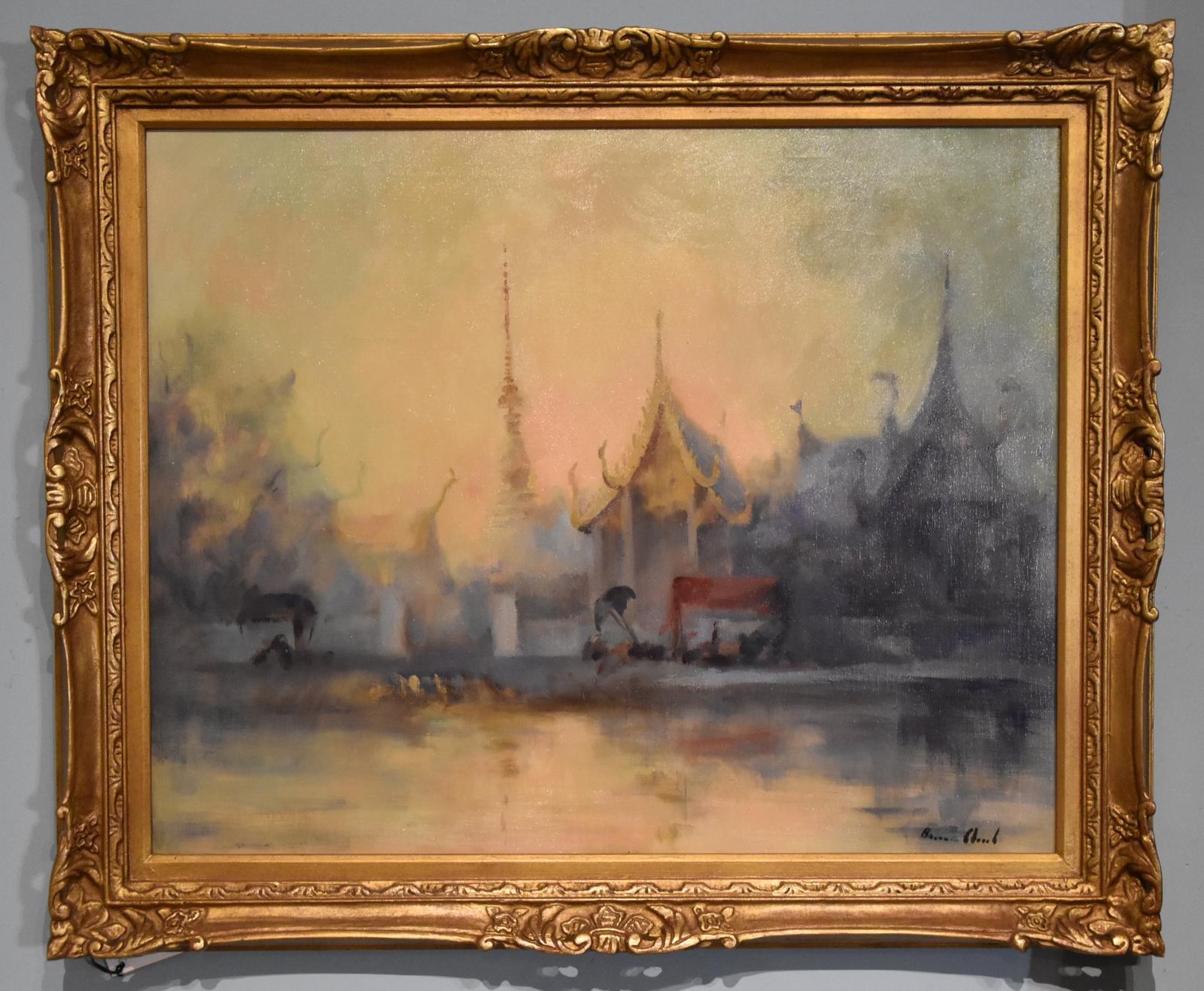 Oil Painting by Robert Bruce Church - A South East Asian Temple (1 of 5)