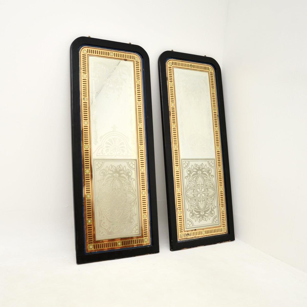 Pair of Antique Victorian Pub Mirrors (1 of 10) Pair of Antique Victorian Pub Mirrors (1 of 10)