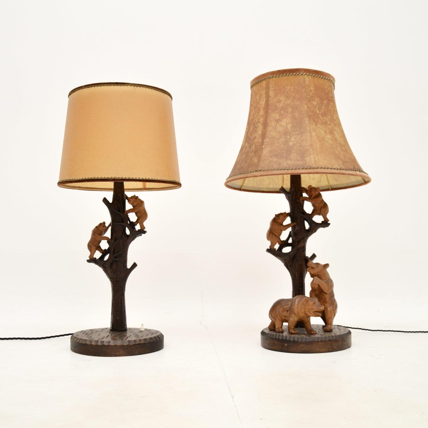 Pair of Vintage Black Forest Table Lamps (1 of 10) Pair of Vintage Black Forest Table Lamps (1 of 10)