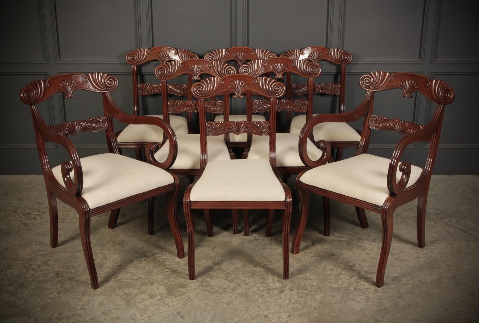Set of 8 Regency Mahogany Dining Chairs (1 of 24)