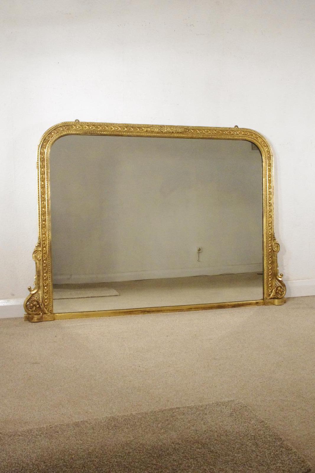 Victorian Gilt Overmantle Mirror (1 of 10) Victorian Gilt Overmantle Mirror (1 of 10)