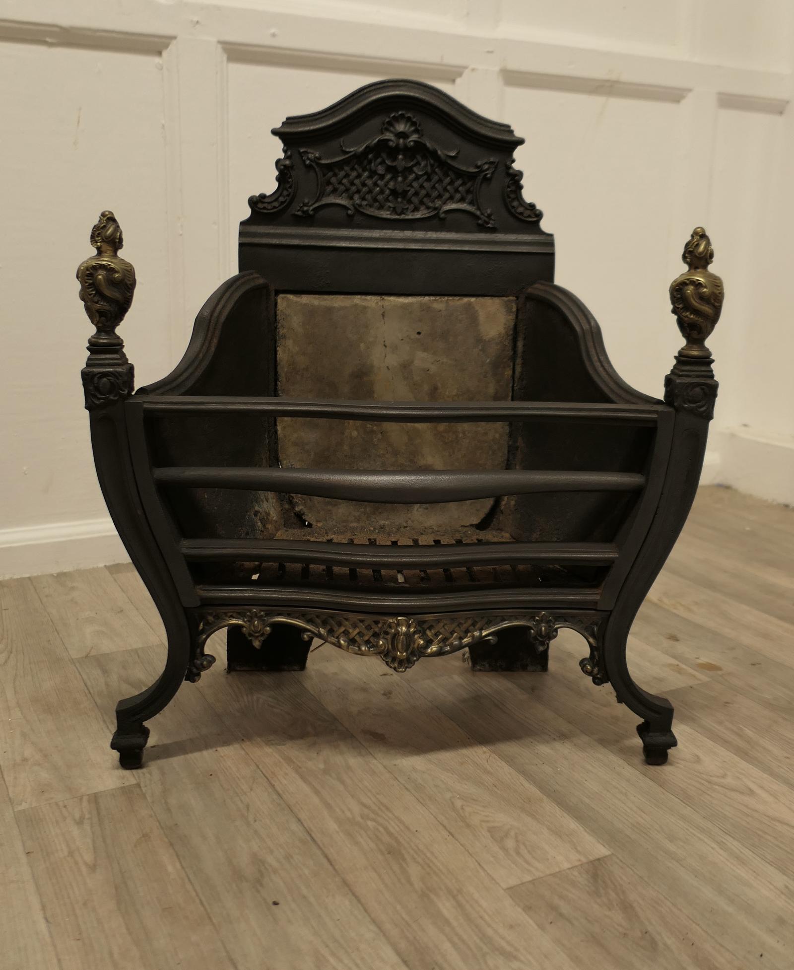 Large Regency Iron Fire Grate (1 of 5)