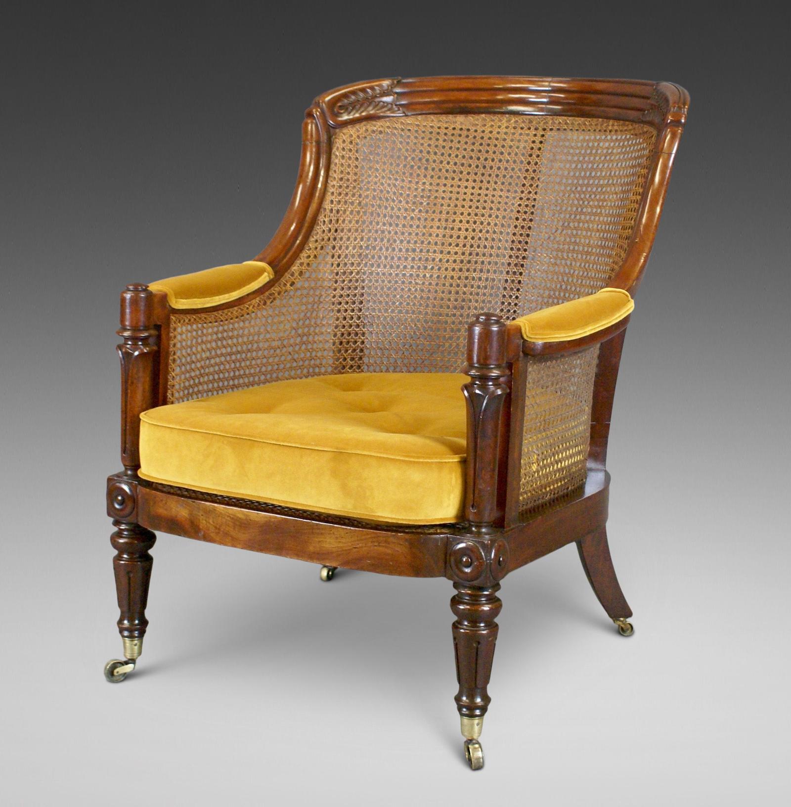 An Unusually Large Regency Bergere Chair (1 of 6)