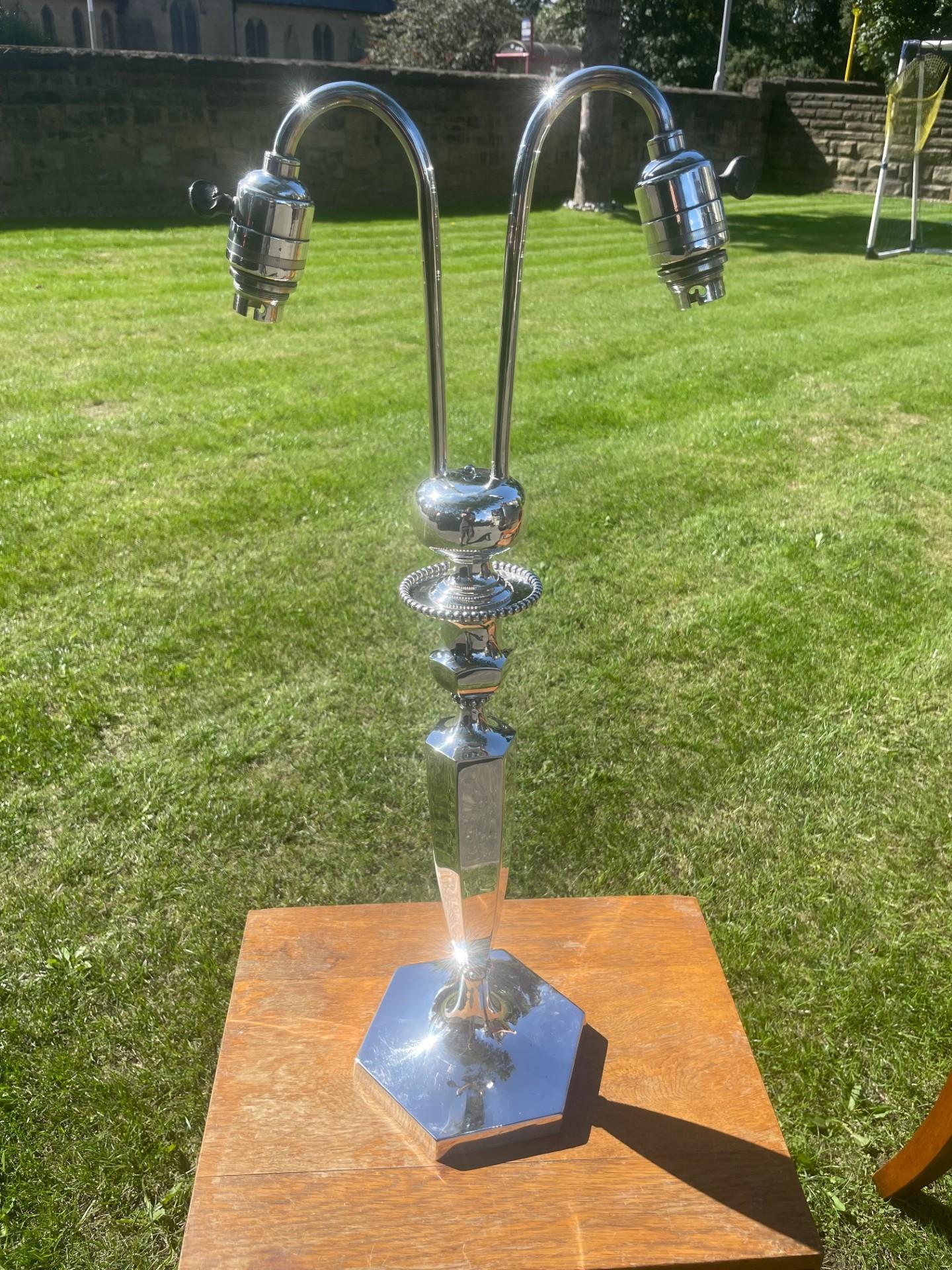 Quality Antique Silver Plated Table Lamp (1 of 9) Quality Antique Silver Plated Table Lamp (1 of 9)